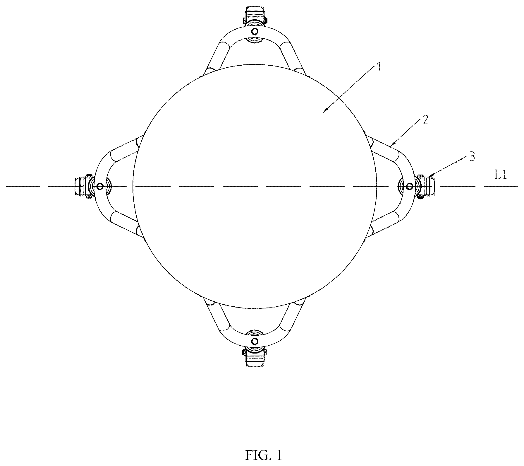 Patent US12564767 Figure 1 – Movable ball chair