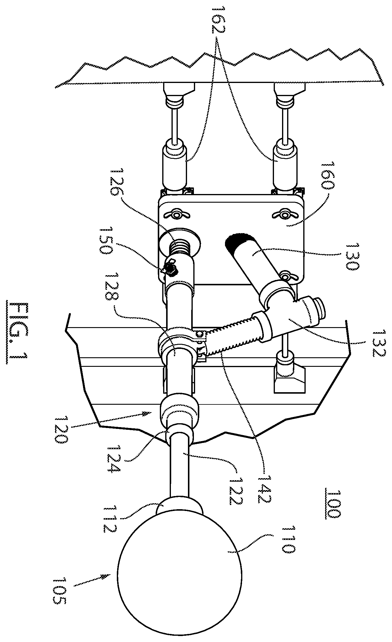 Patent US12564773 Figure 1 – Door or wall mount pro training boxing device