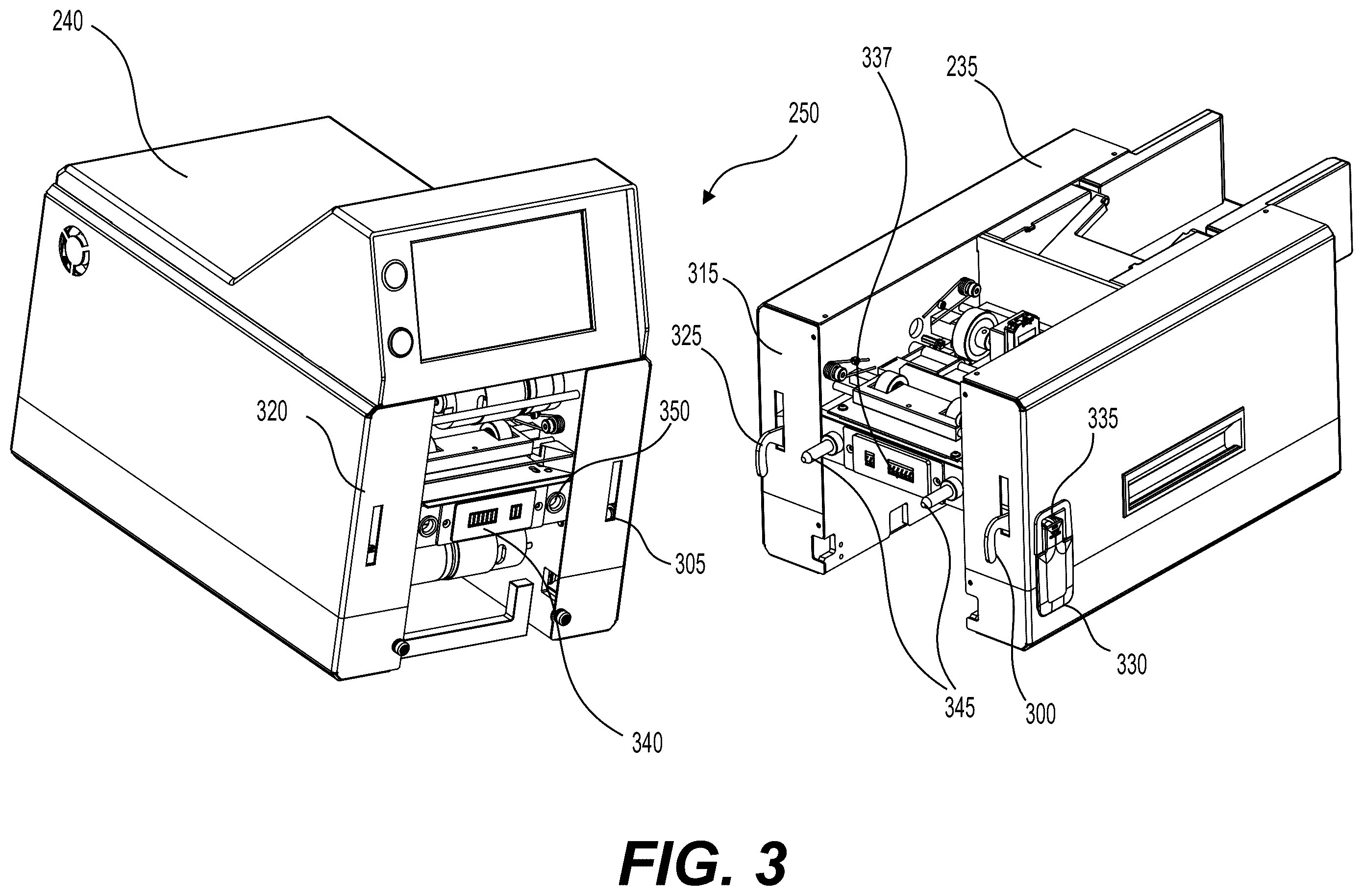 Patent US12564781 Figure 3 – Vacuum manifold for a roller scraper system