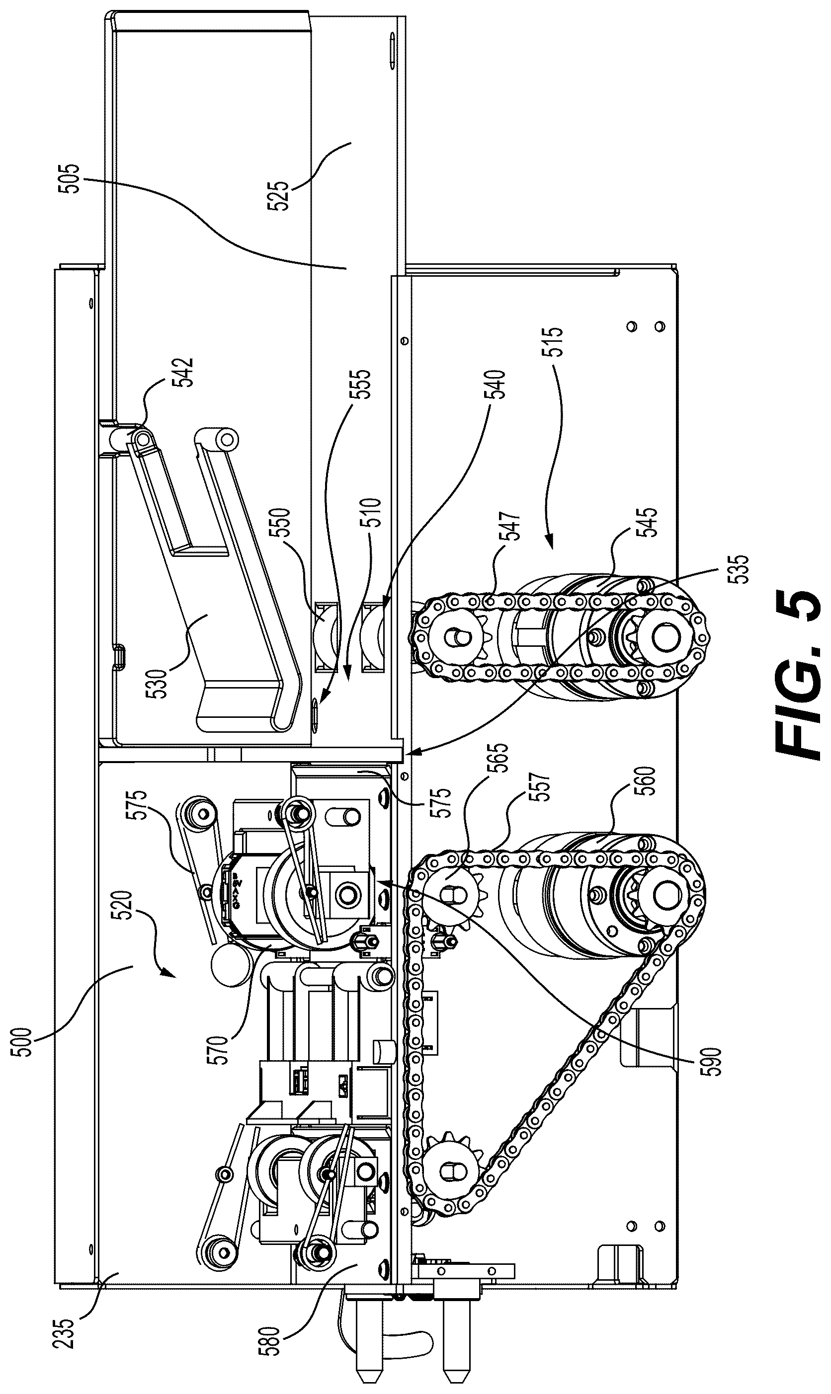 Patent US12564781 Figure 6 – Vacuum manifold for a roller scraper system