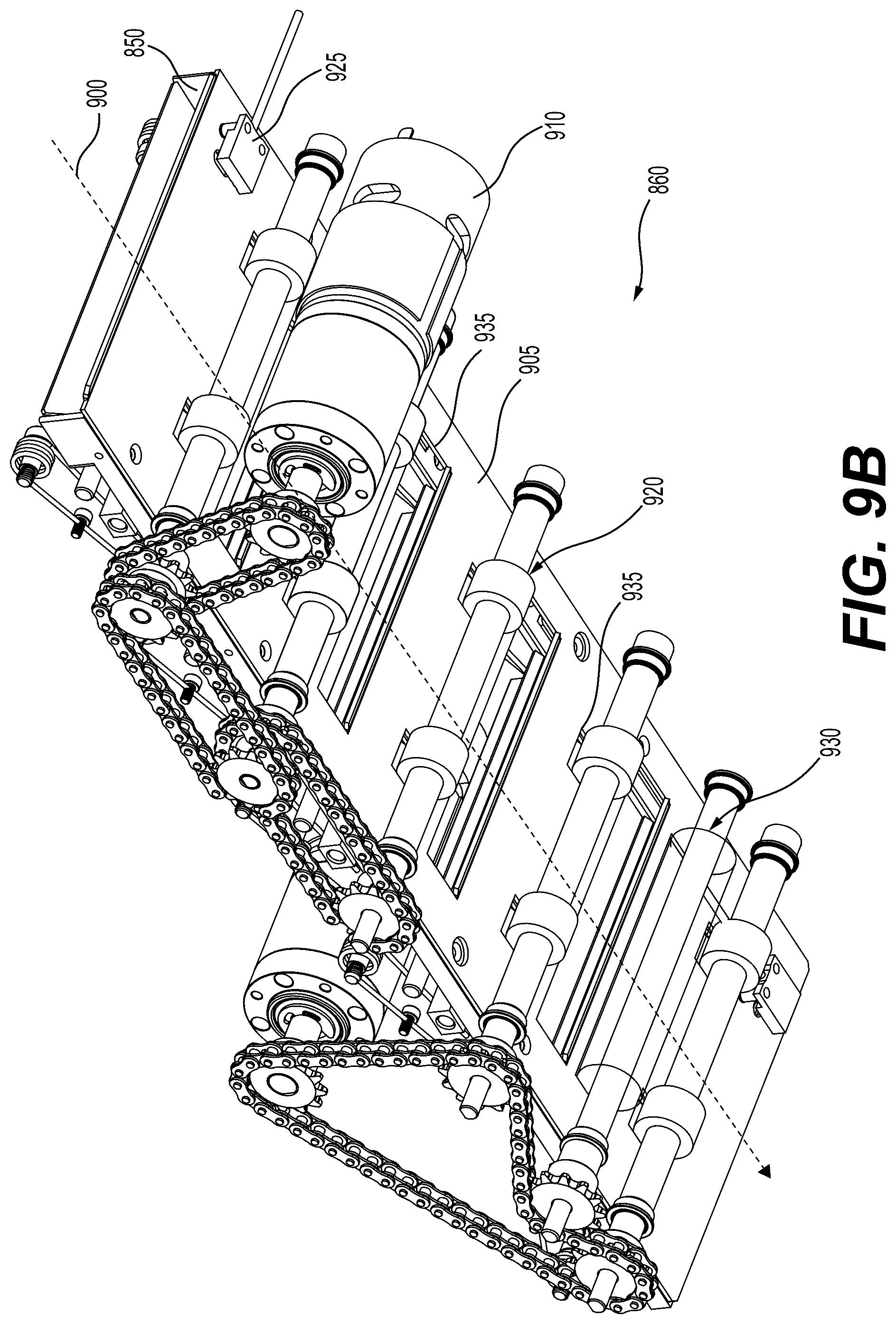 Patent US12564781 Figure 14 – Vacuum manifold for a roller scraper system