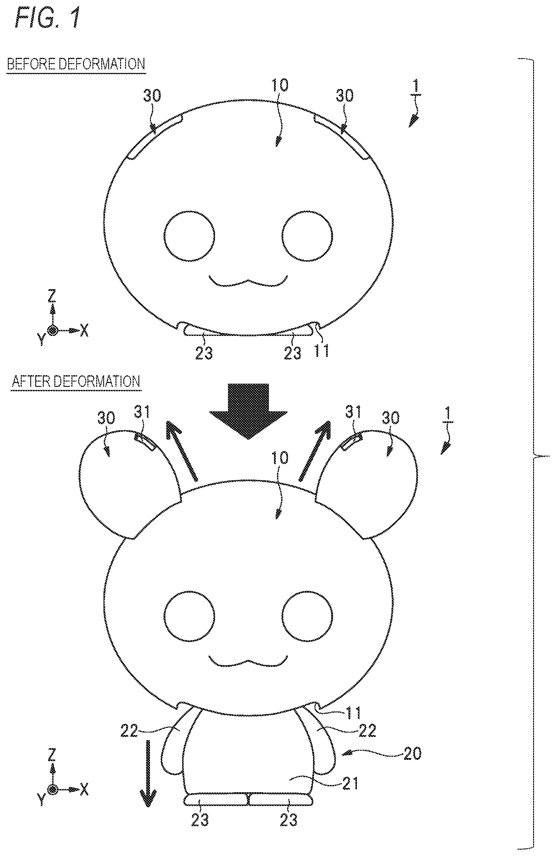 Patent US12564793 — Deformable toy — Figure 1