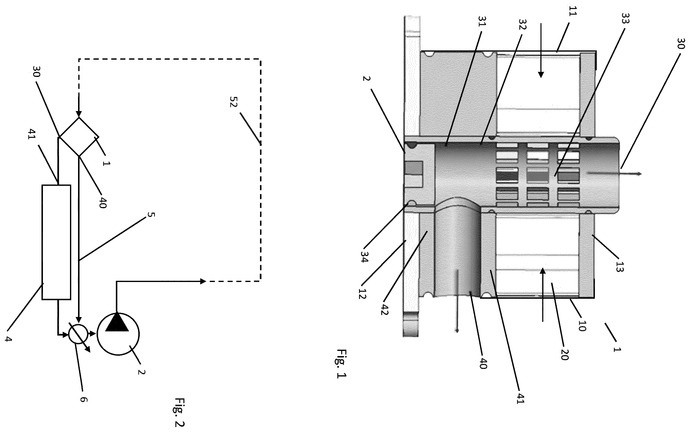 Patent US12564801 — Oil filter with two filtrate outlets and vehicle lubrication circuit — Figure 1