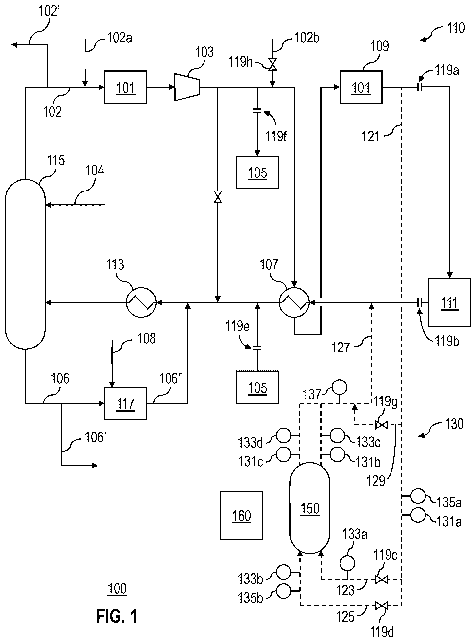 Patent US12564831 — Catalyst regeneration system utilization for heat exchanger decoking — Figure 1