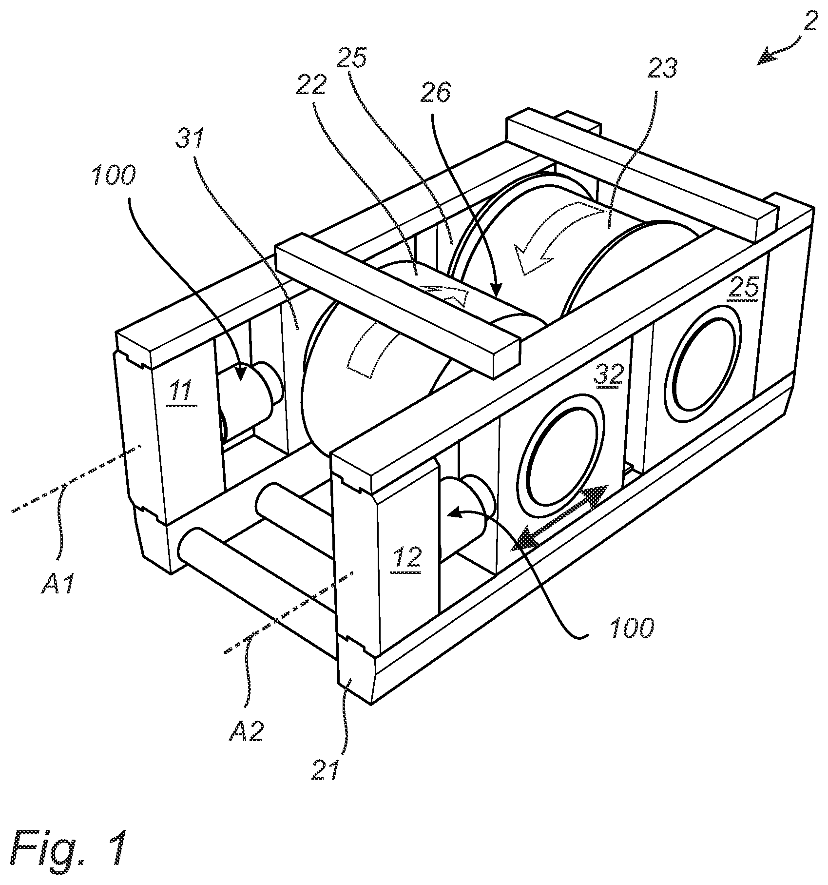Patent US12564841 — Hydraulic system for a roller crusher — Figure 1
