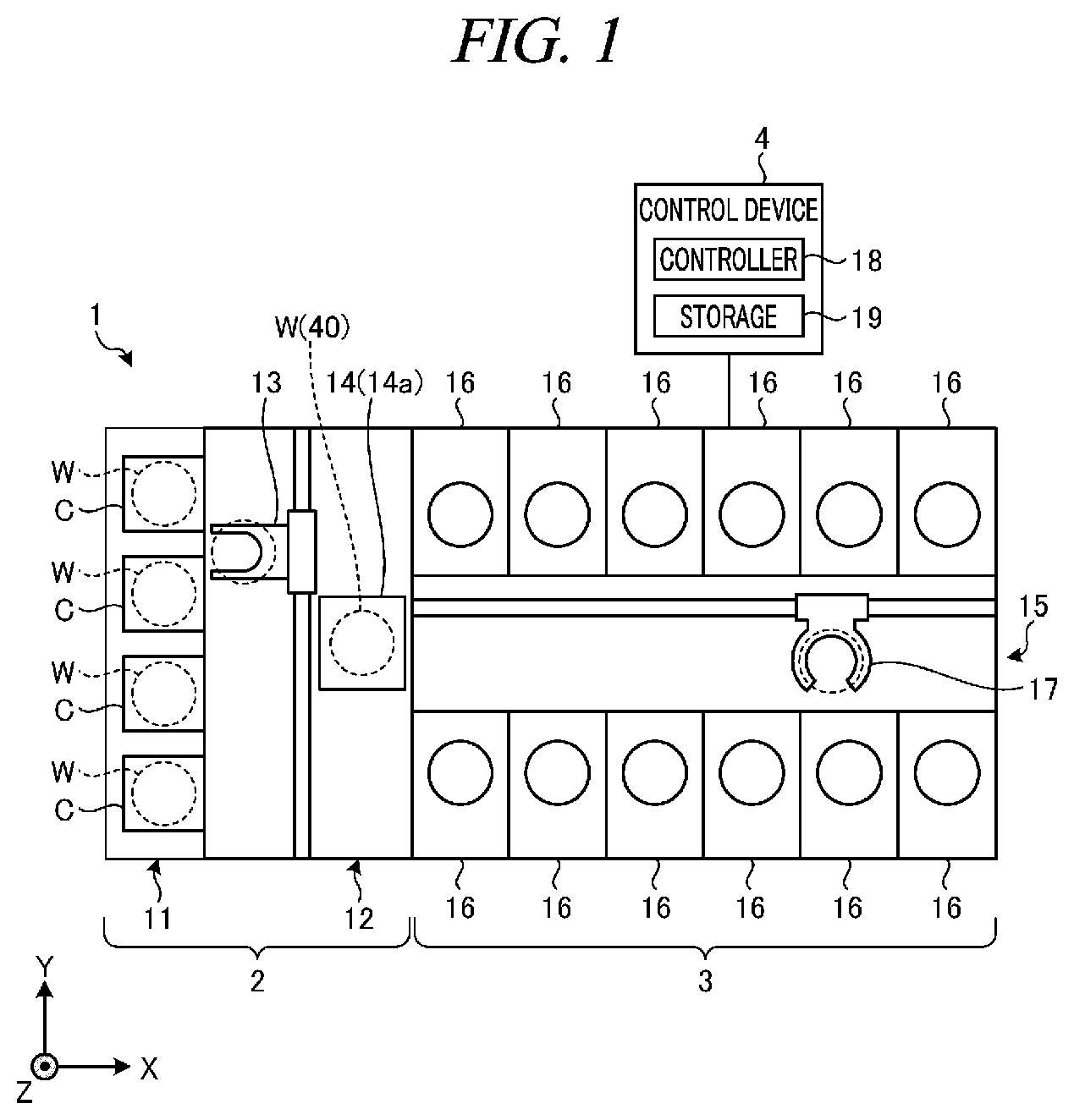 Patent US12564868 — Substrate processing apparatus and substrate processing method — Figure 1