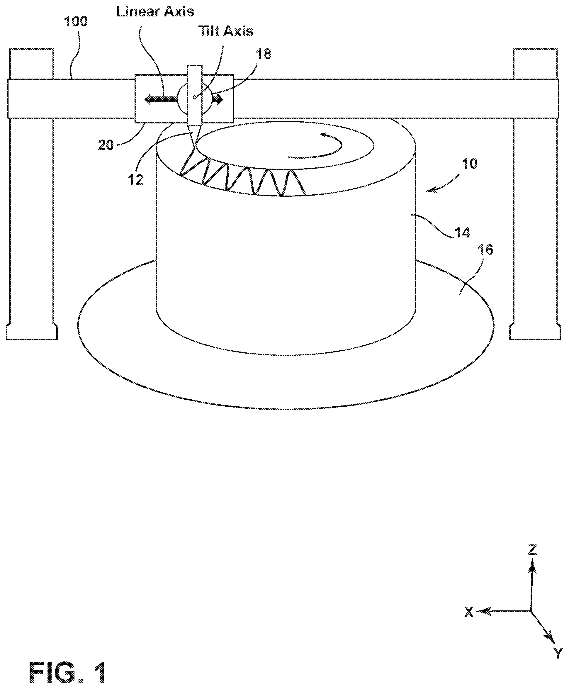 Patent US12564885 — Oscillating nozzle for sinusoidal direct metal deposition — Figure 1