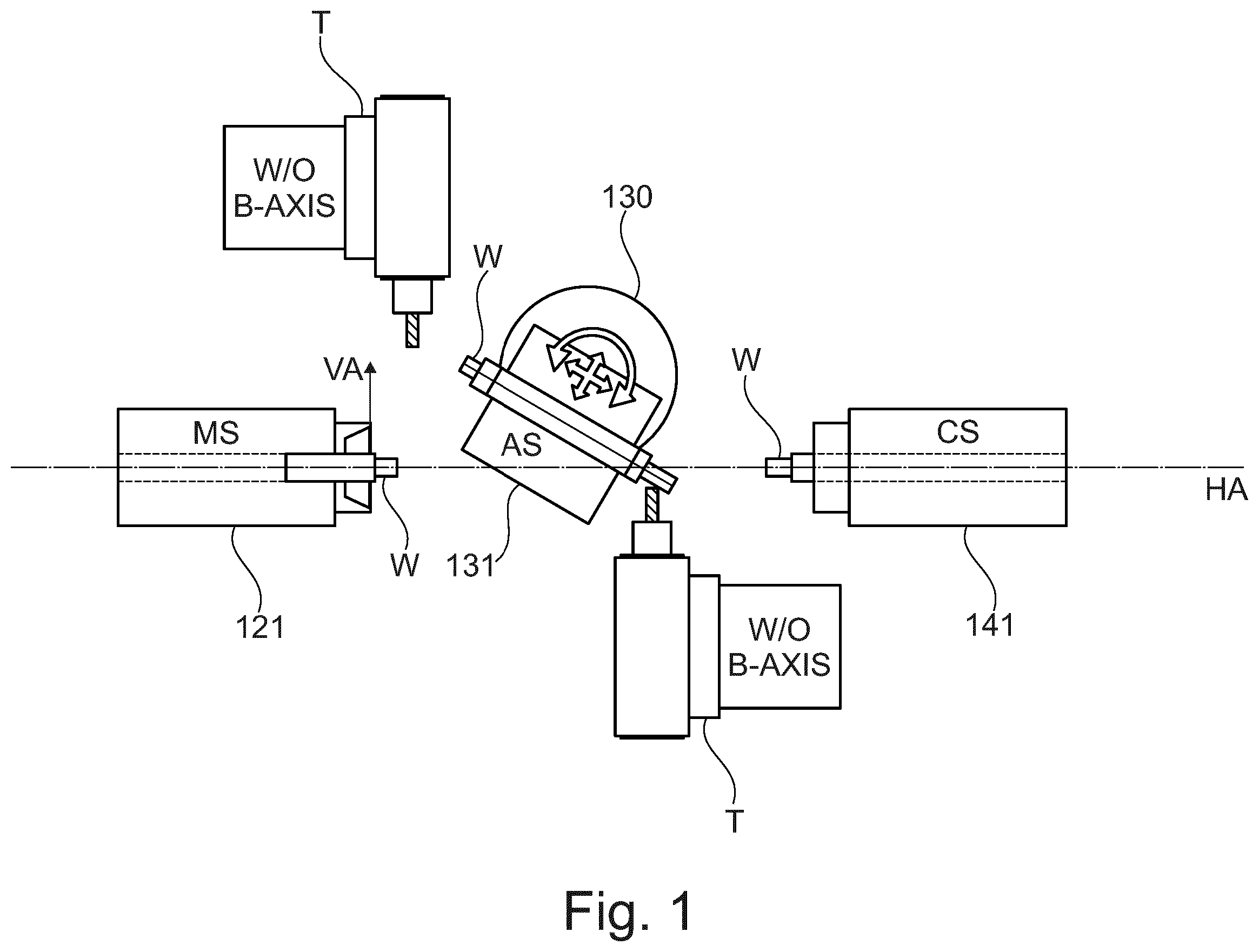 Patent US12564886 Figure 1 – Machine tool, in particular lathe with auxiliary spindle