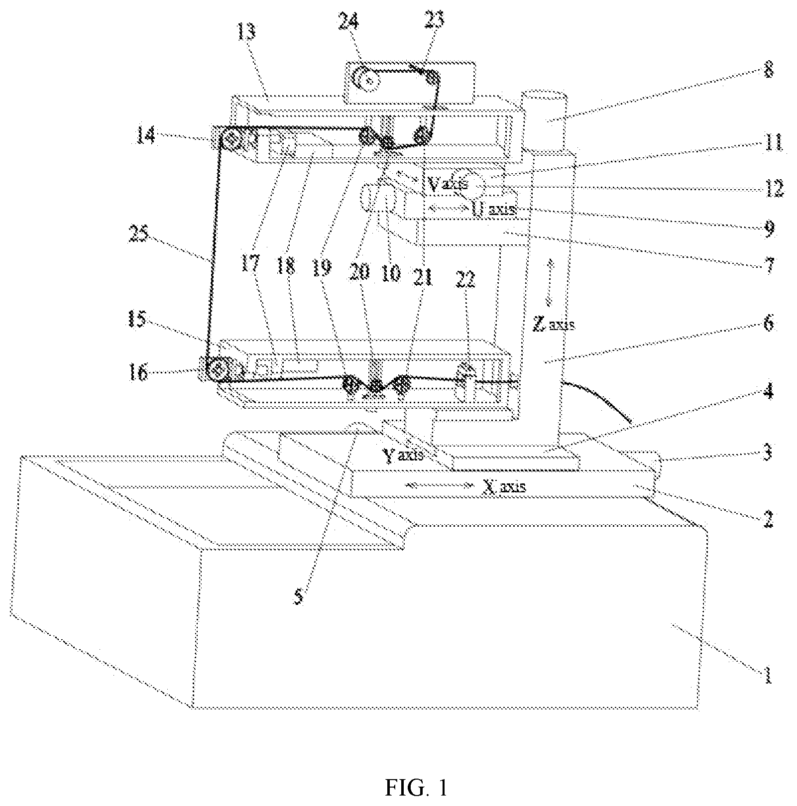 Patent US12564894 — Follow-up swing head type large taper wire cutting device — Figure 1