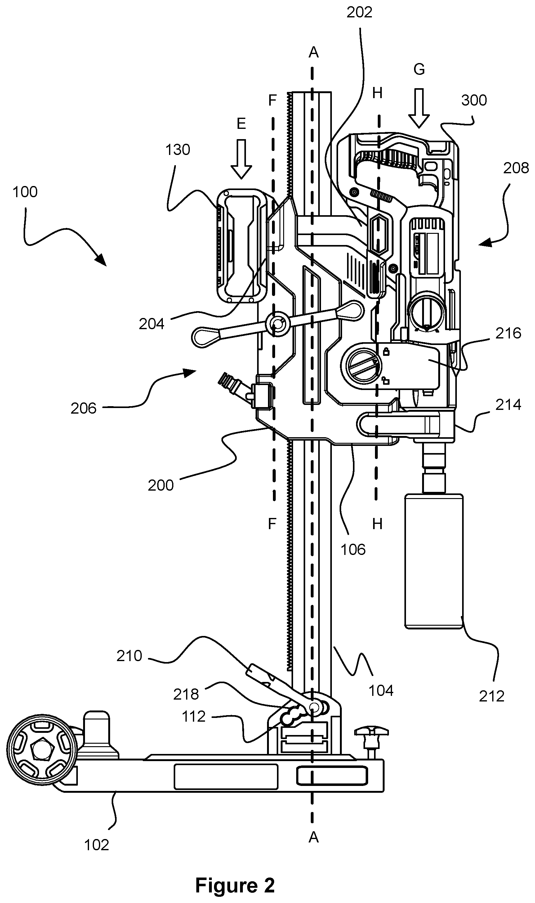 Patent US12564934 Figure 2 – Power tool stand