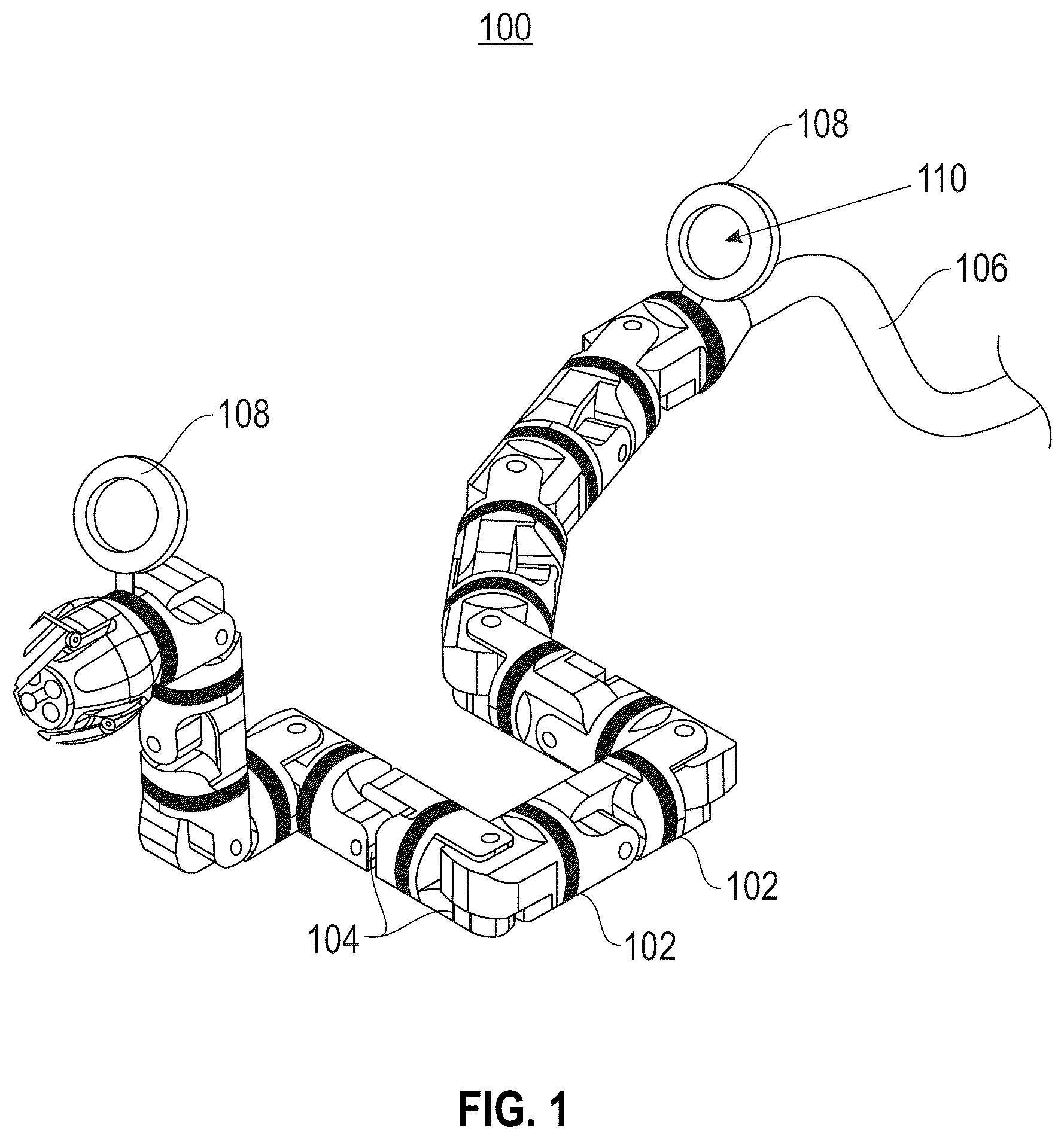 Patent US12564939 — Swarm snake robots' collaboration for controlling ropes — Figure 1