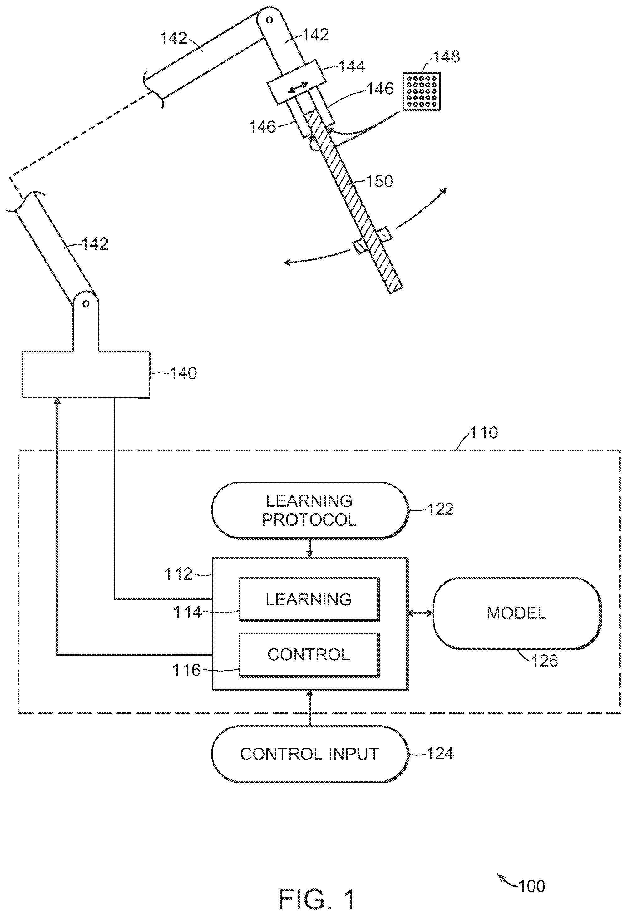 Patent US12564953 — Learning physical features from tactile robotic exploration — Figure 1