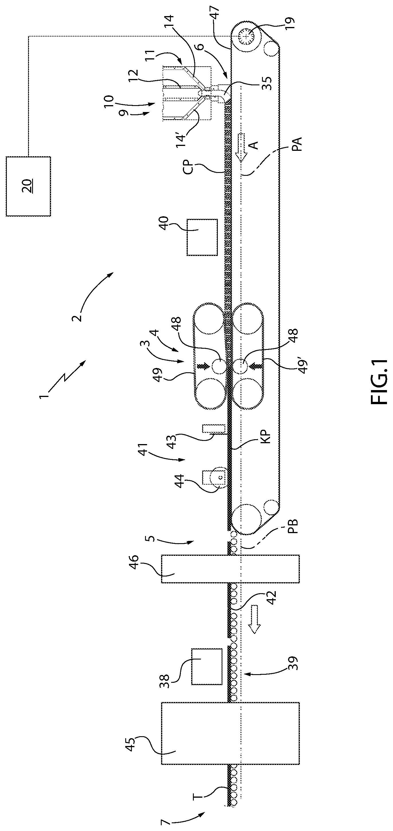Patent US12564982 — Compacting machine and plant for manufacturing ceramic articles — Figure 1