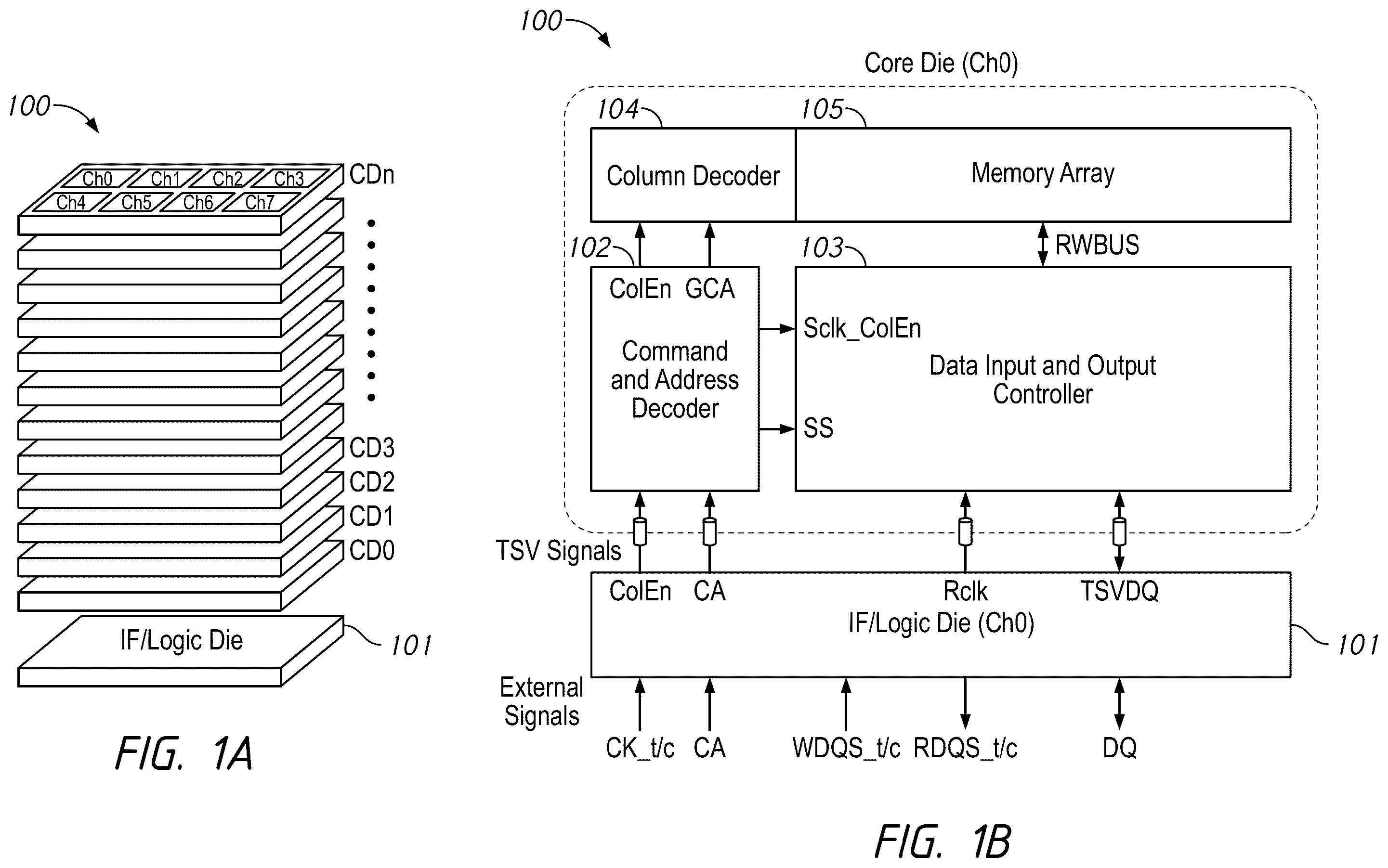 Patent US12567459 — Apparatus for TSV data output control in multiple core dies — Figure 1