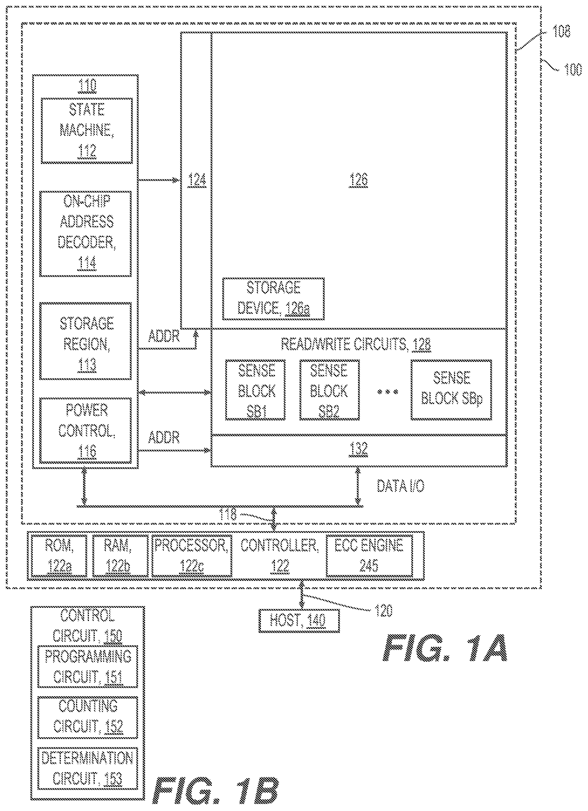 Patent US12567471 Figure 1 – Regular transistor threshold voltage refresh for semi-circle drain side select gates