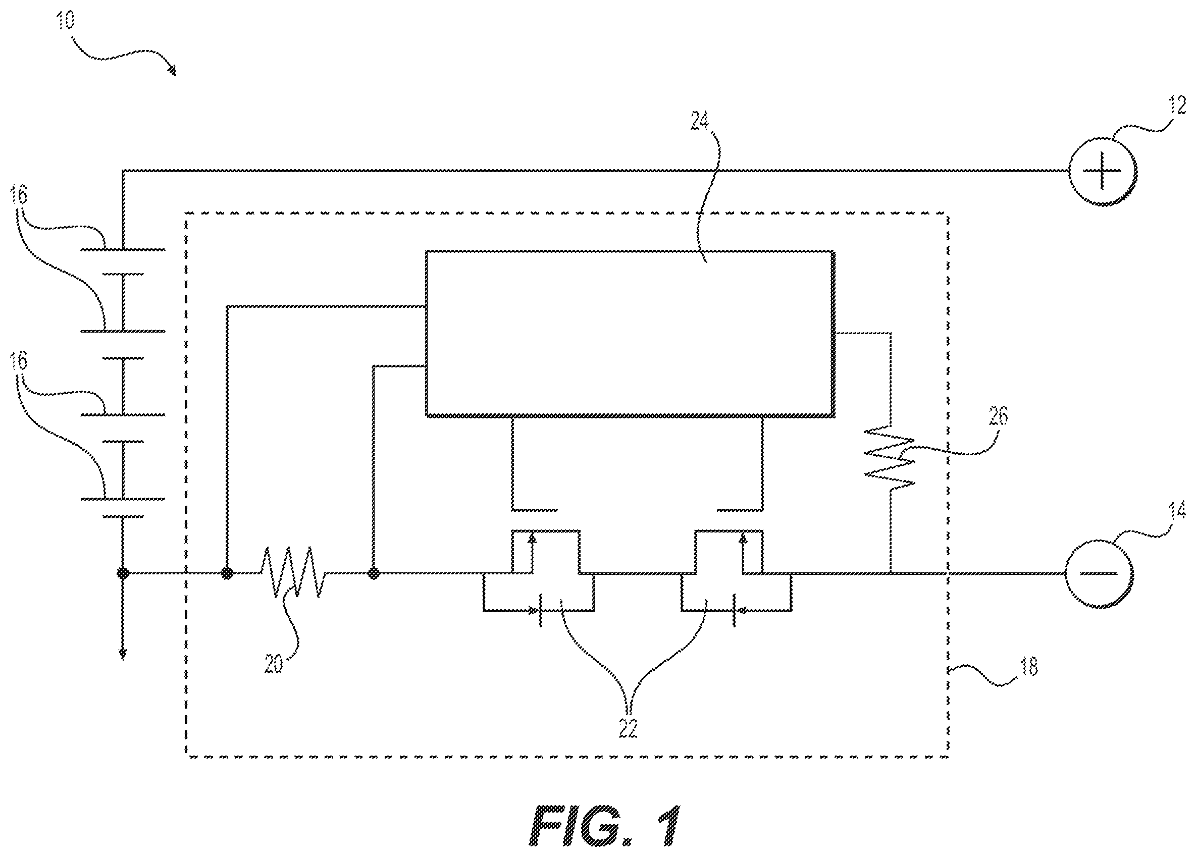 Patent US12567607 — Lithium-ion battery management system (BMS) having compact heat sinking arrangement, lithium-ion battery having BMS with compact heat sinking arrangement, and method of making BMS with compact heat sinking arrangement — Figure 1