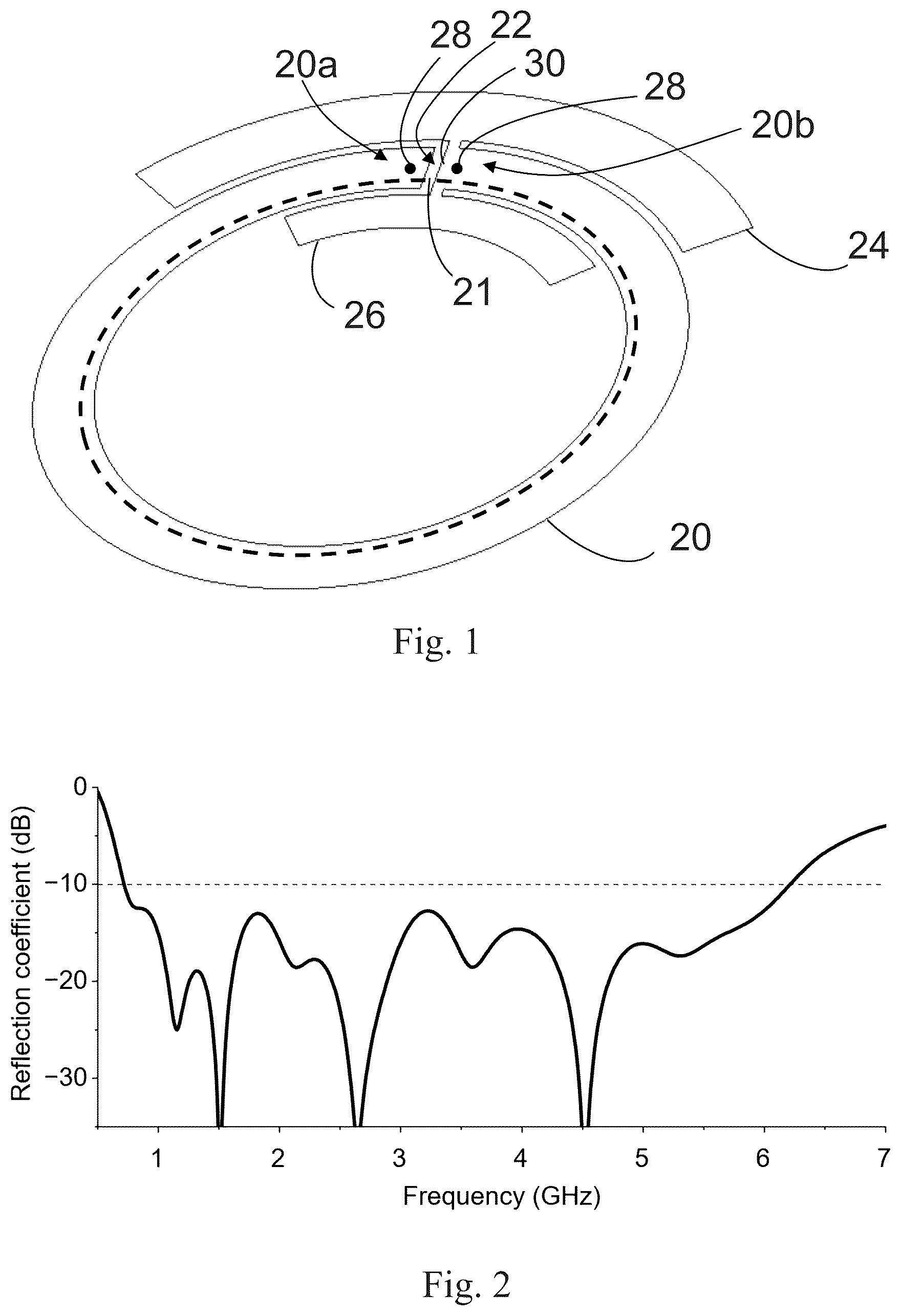 Patent US12567668 — Ultra-broadband loop antenna for wireless communication and energy transceiver — Figure 1