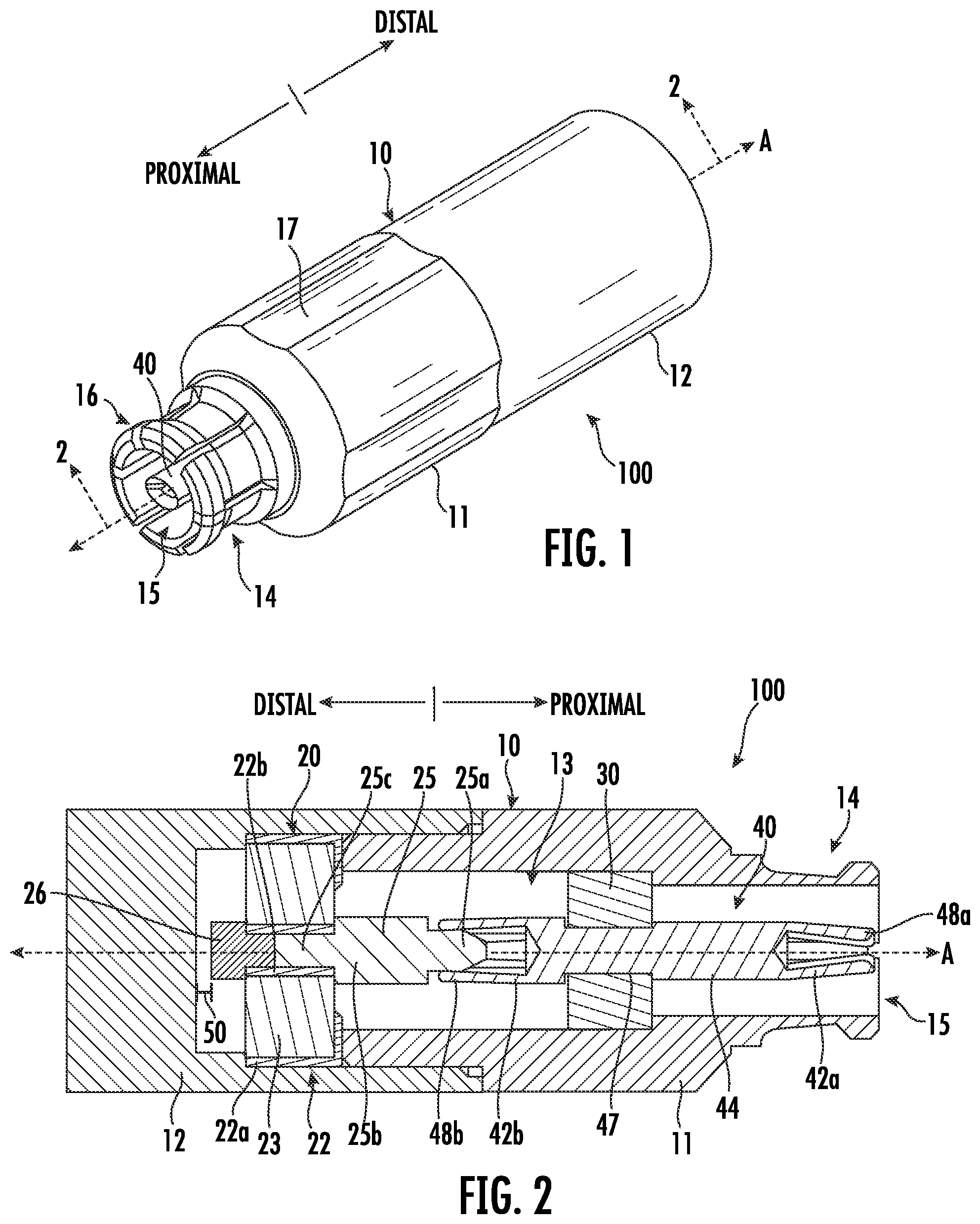 Patent US12567707 Figure 1 – Devices, assemblies, and methods for terminating coaxial radiofrequency ports