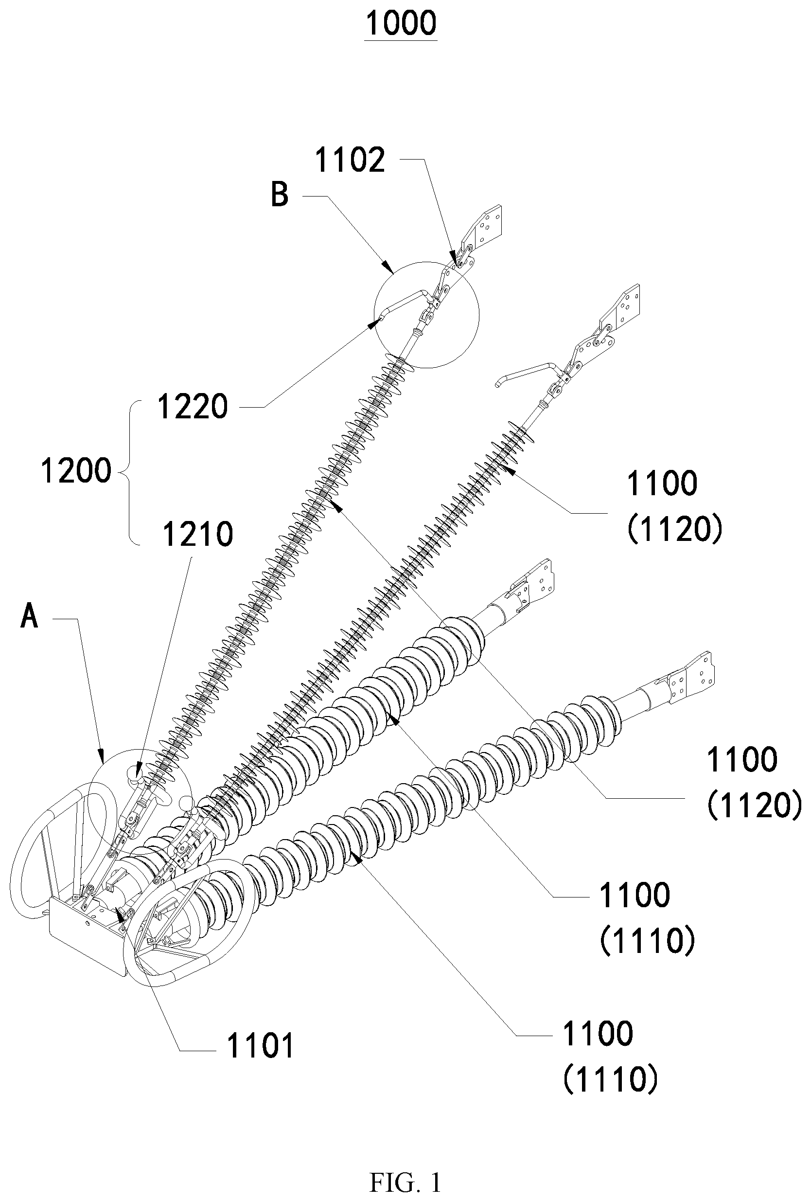 Patent US12567729 — Composite crossarm and power transmission tower — Figure 1