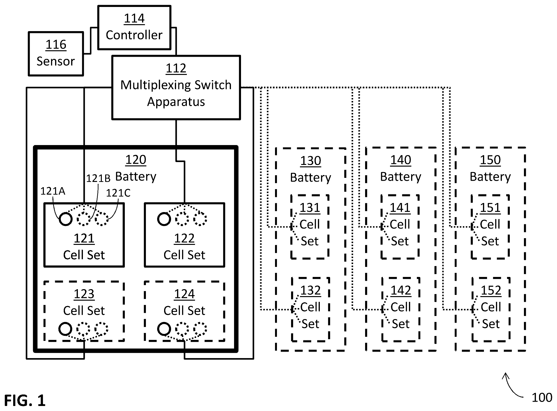 Patent US12567752 — Multiplexed charge discharge battery management system — Figure 1