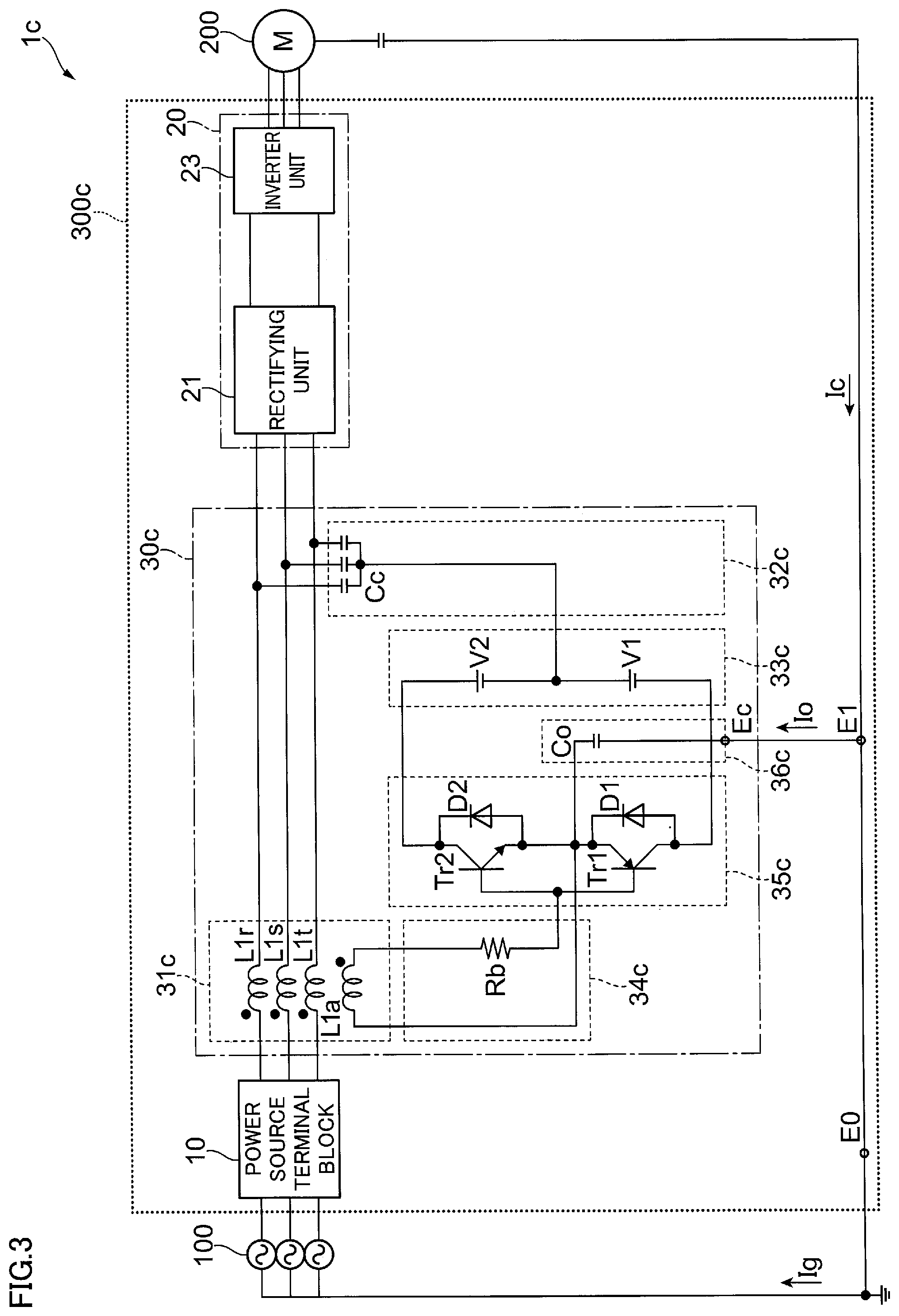 Patent US12567795 Figure 3 – Noise reduction circuitry, load system and power conversion device