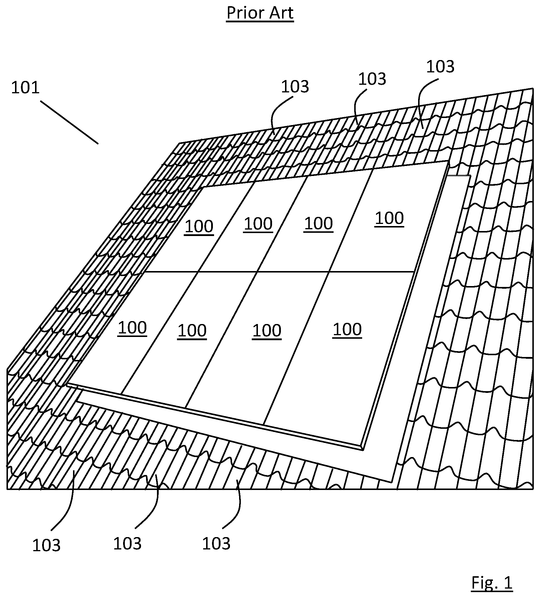 Patent US12567832 — Solar roof tile — Figure 1