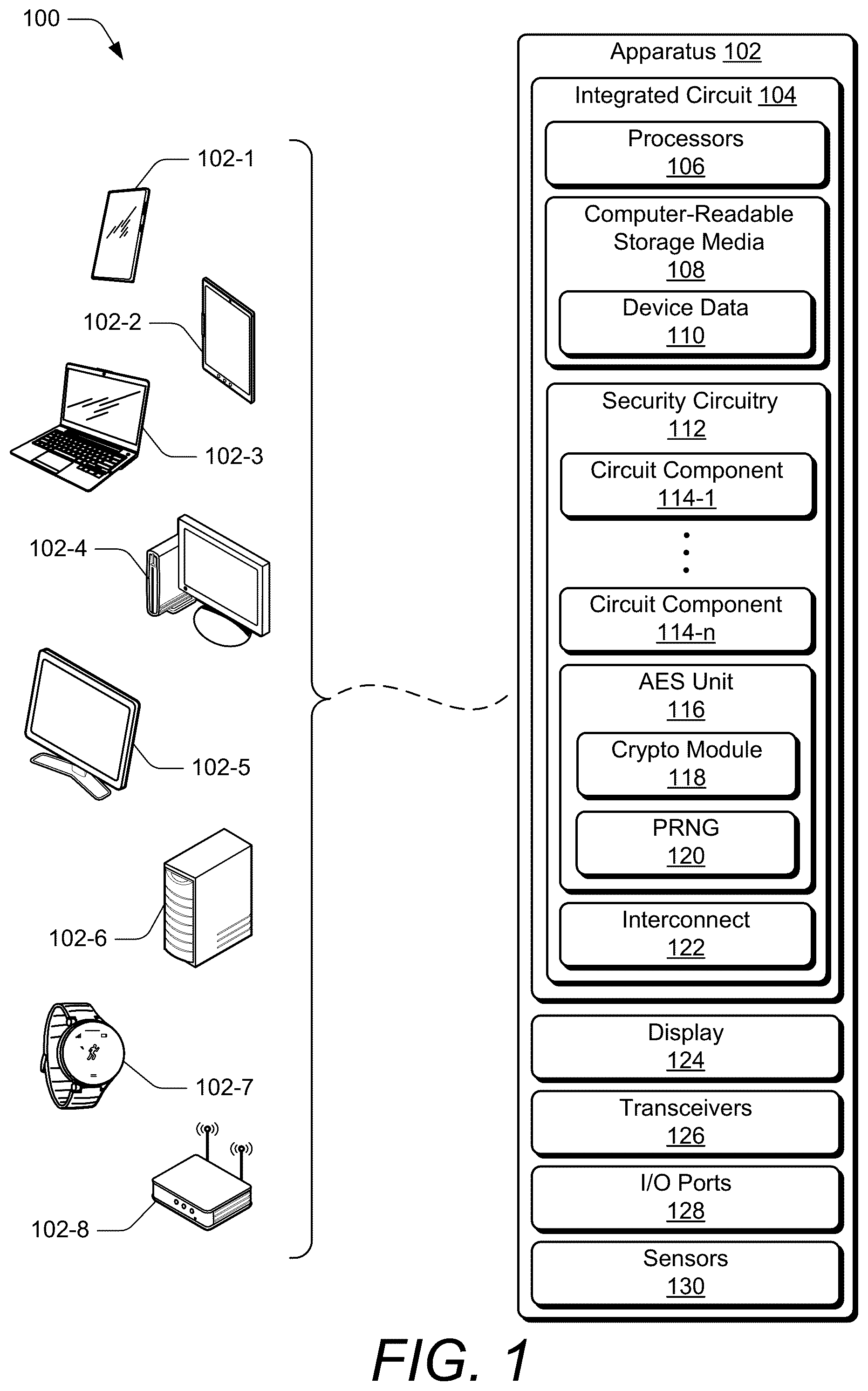 Patent US12567959 Figure 1 – Secure pseudo-random number generator (PRNG) reseeding