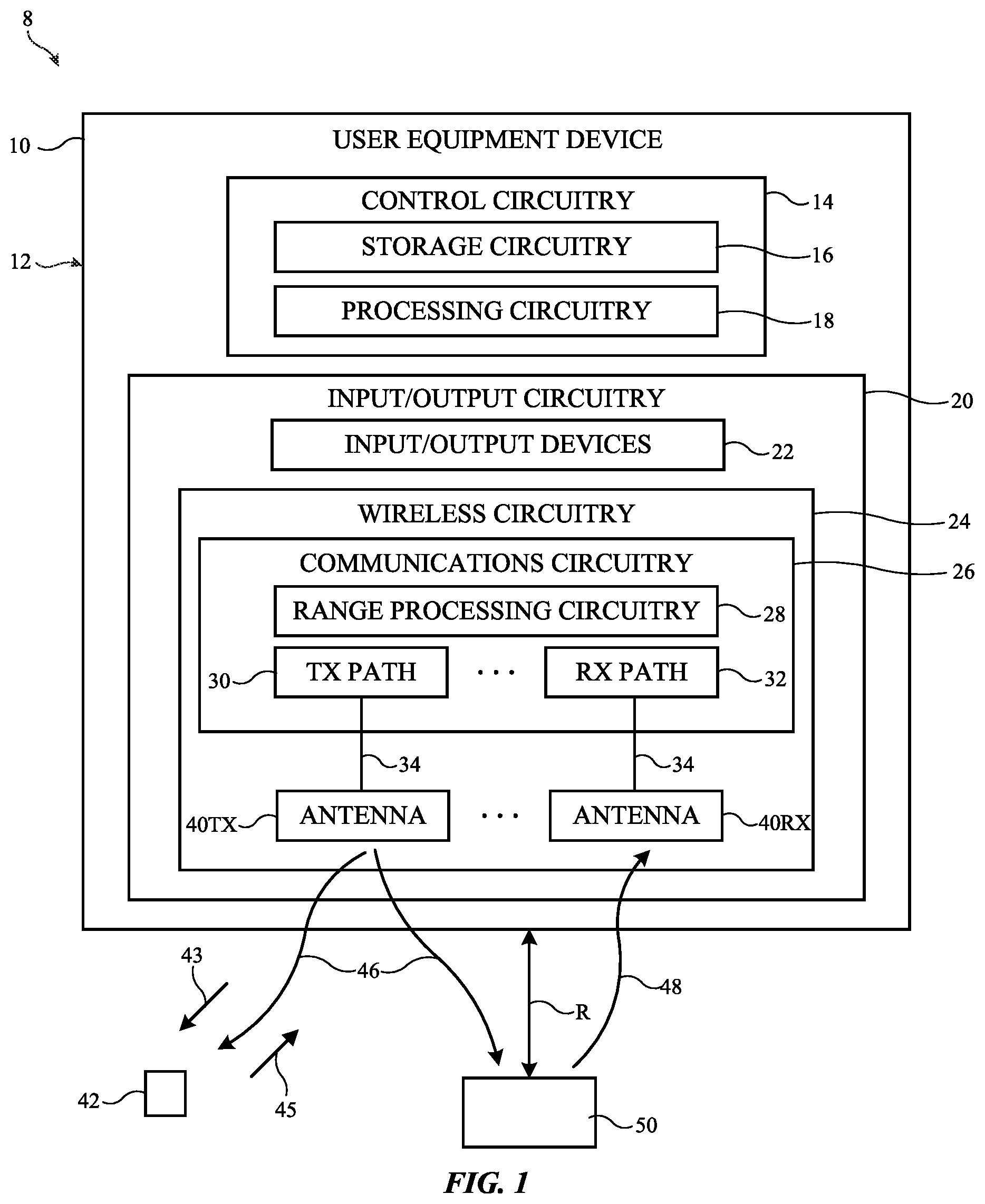 Patent US12568009 Figure 1 – Electronic devices with standard-compliant sensing capabilities