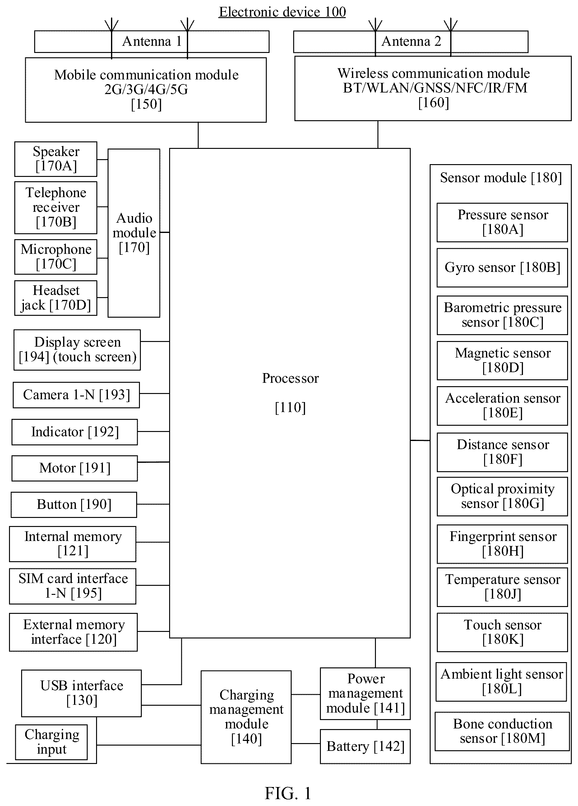 Patent US12568080 — Application running method and electronic device — Figure 1