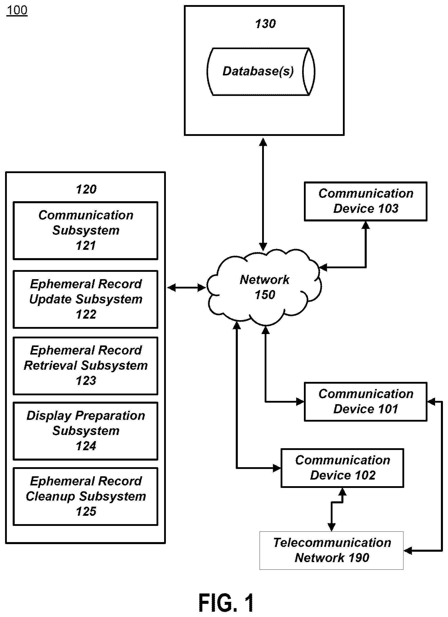 Patent US12568168 Figure 1 – Malicious activity defense using ephemeral record data