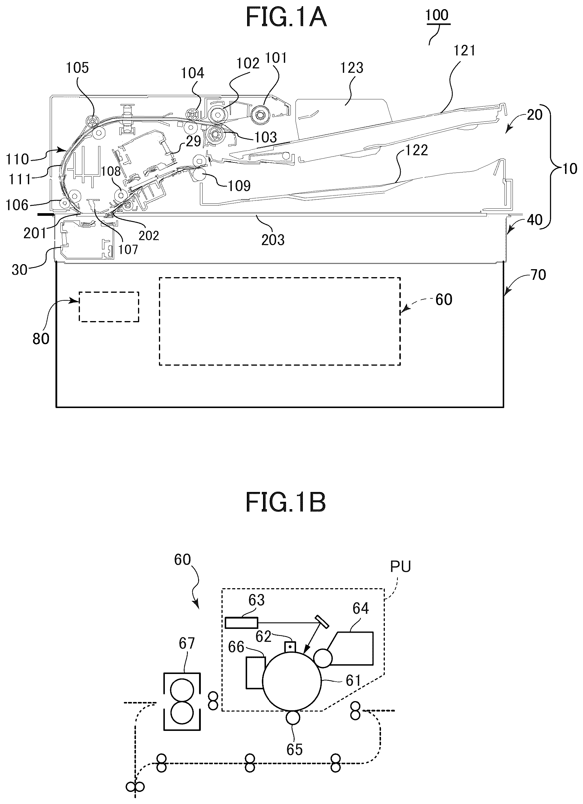Patent US12568177 — Document reading apparatus and image forming apparatus including hinge mechanism that supports a document conveyance unit — Figure 1