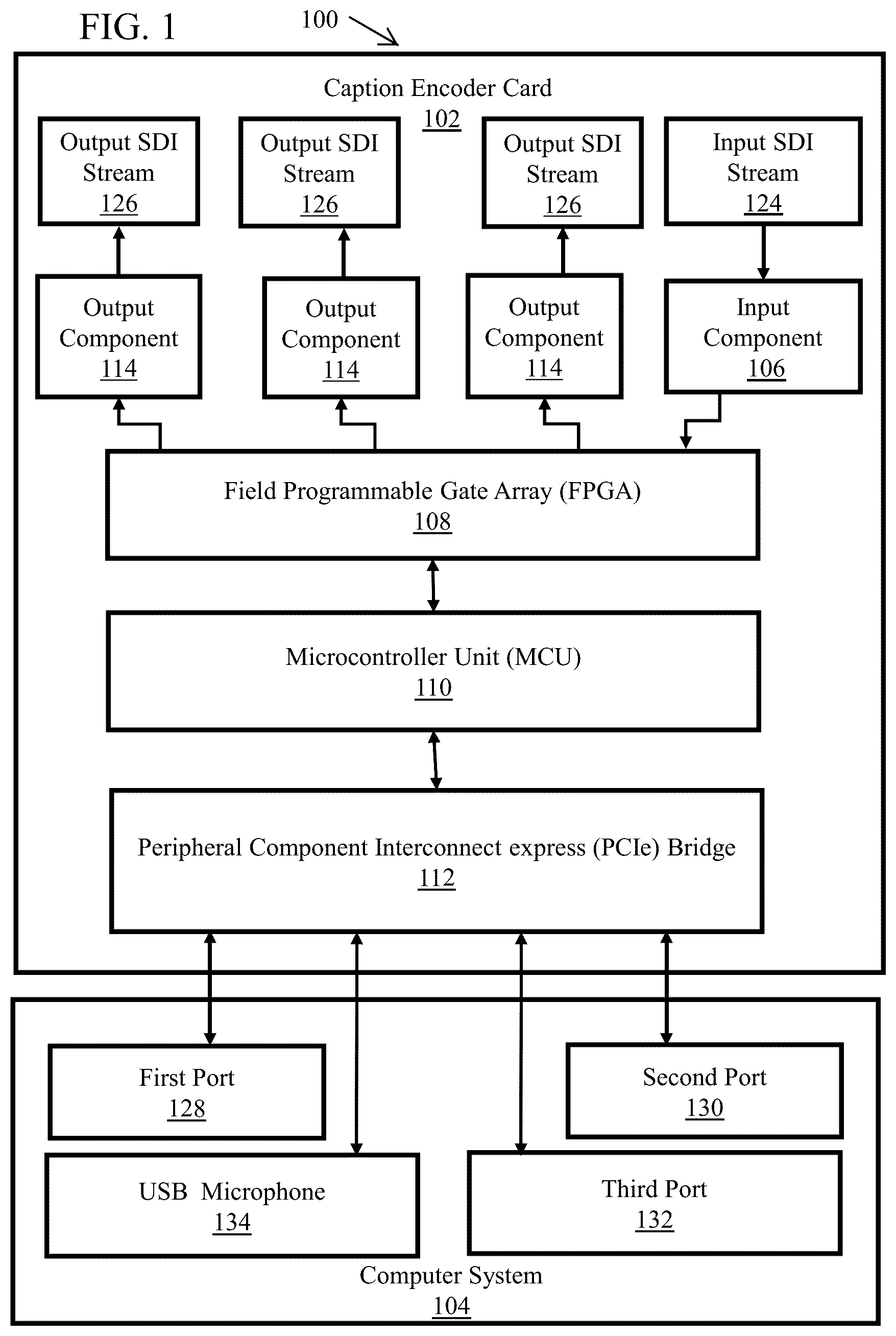Patent US12568185 — Caption encoder system and method — Figure 1