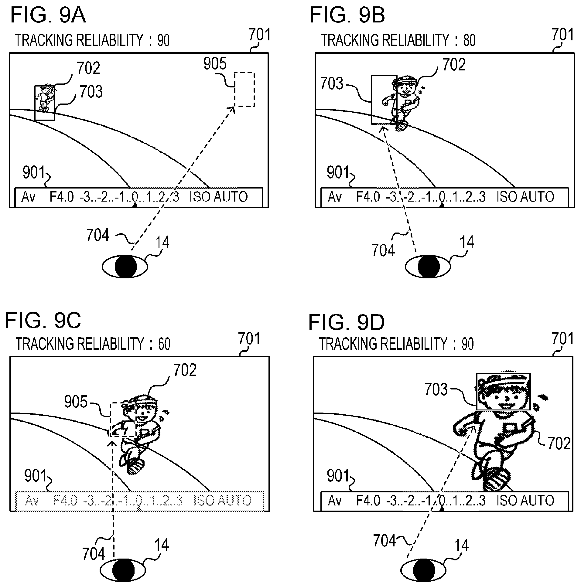 Patent US12568300 Figure 9 – Electronic apparatus, method for controlling electronic apparatus, and non-transitory computer-readable storage medium for GUI control on a display