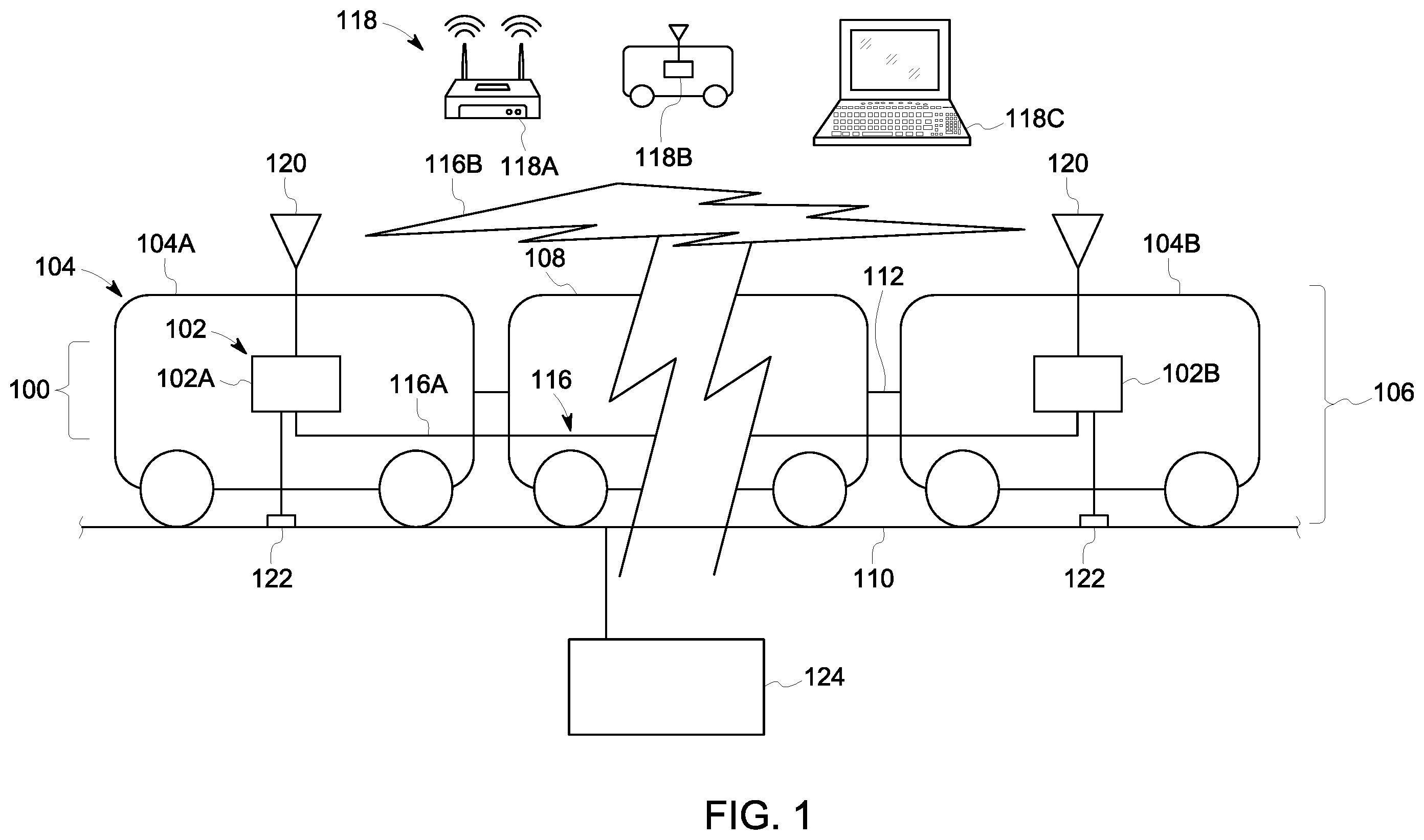 Patent US12568363 — Secure vehicle communication system — Figure 1