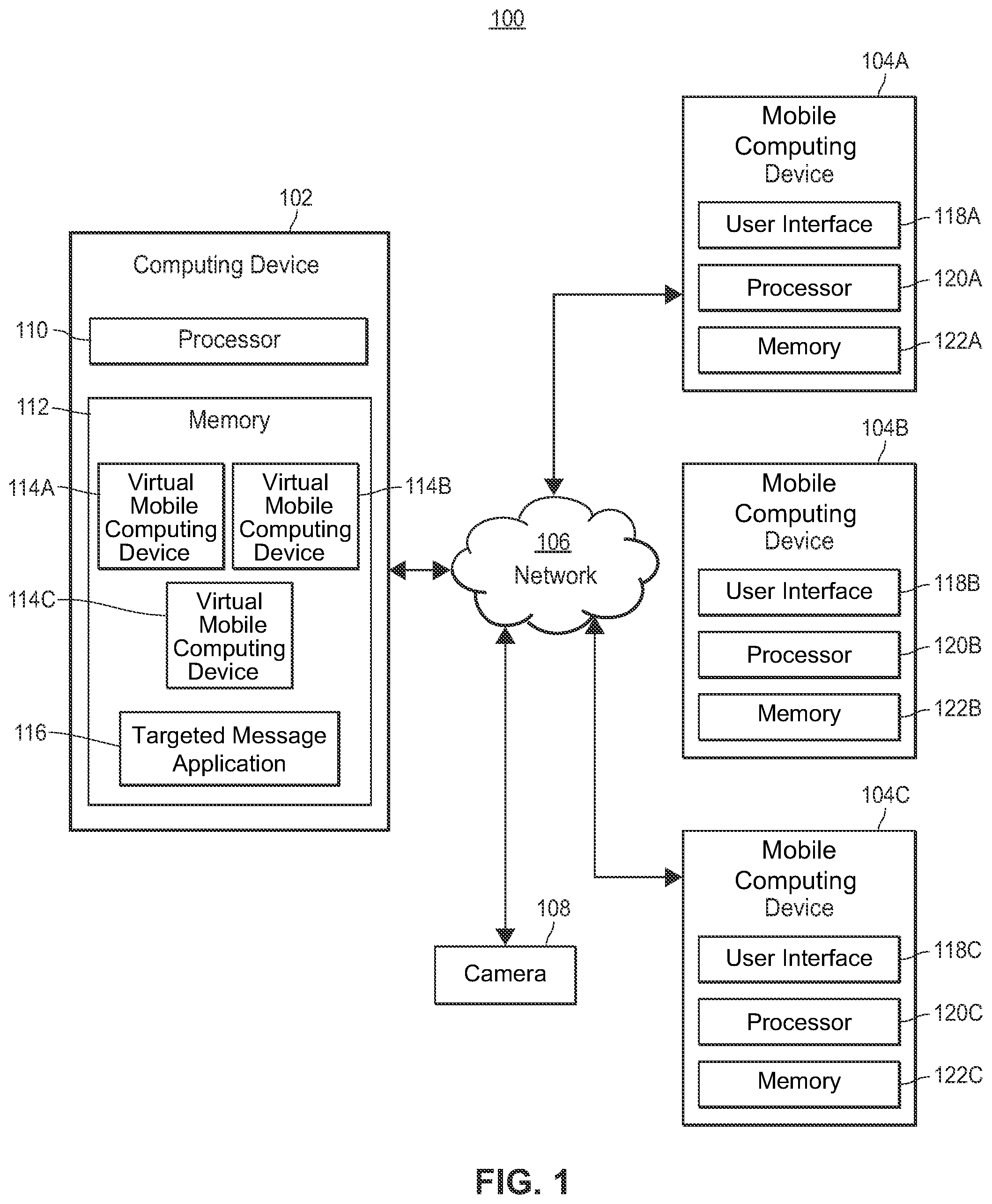Patent US12568387 — Targeted message validation for mobile devices — Figure 1