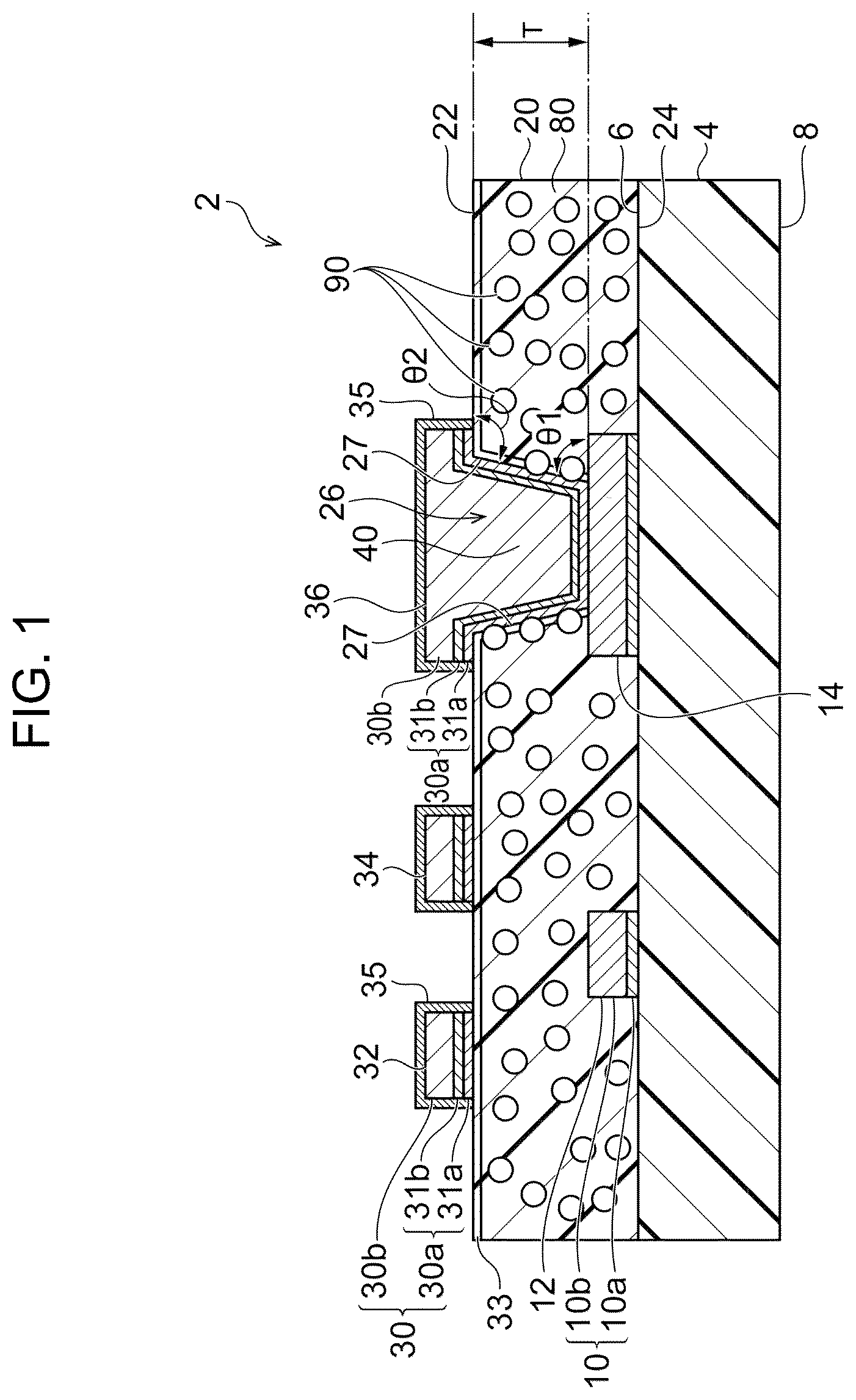 Patent US12568578 Figure 1 – Printed wiring board