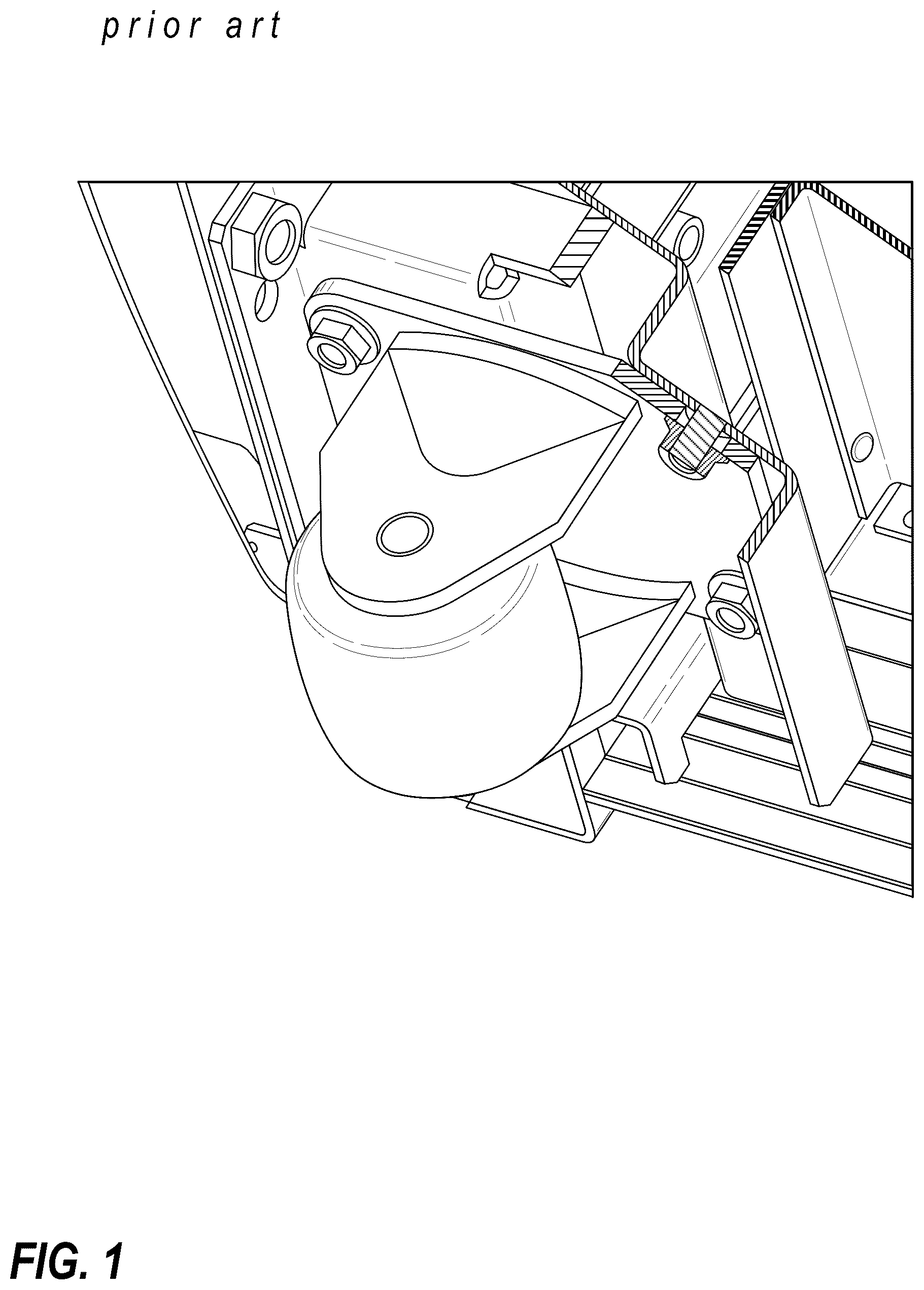 Patent US12568594 — Caster attachment system using mating features — Figure 1