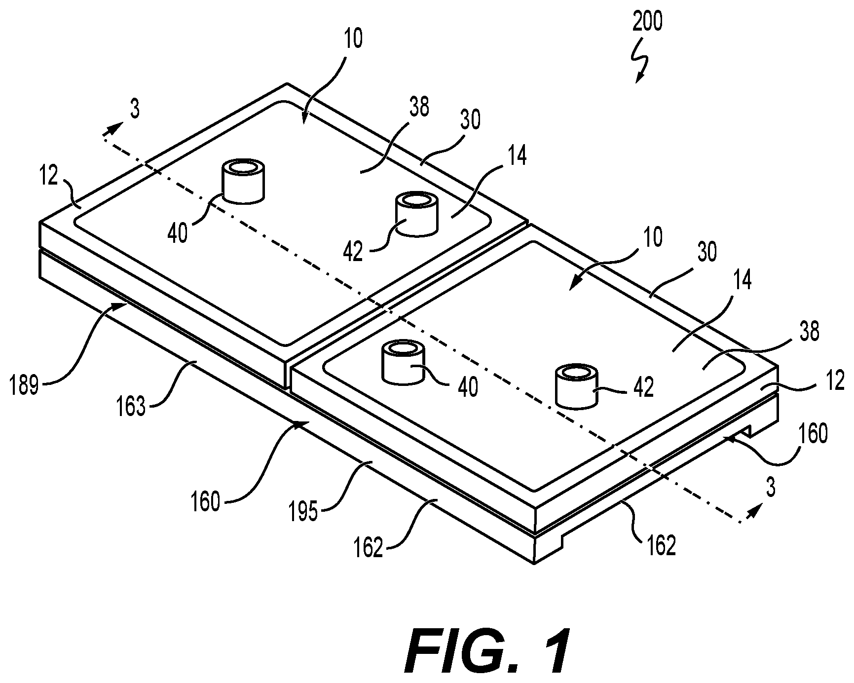 Patent US12568603 — Cooling block assembly for cooling a heat-generating electronic component — Figure 1