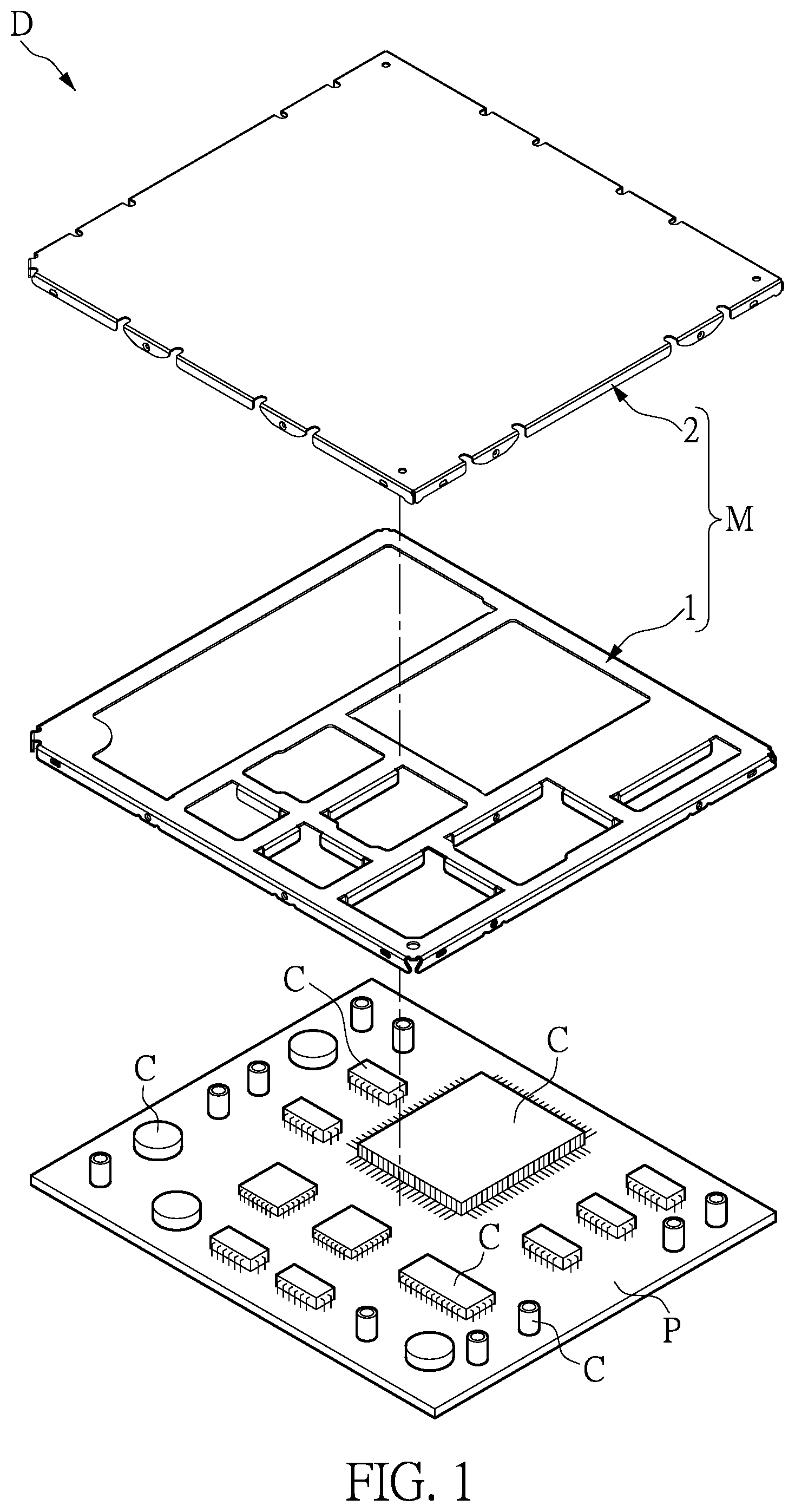 Patent US12568610 — Electronic device and shielding structure — Figure 1
