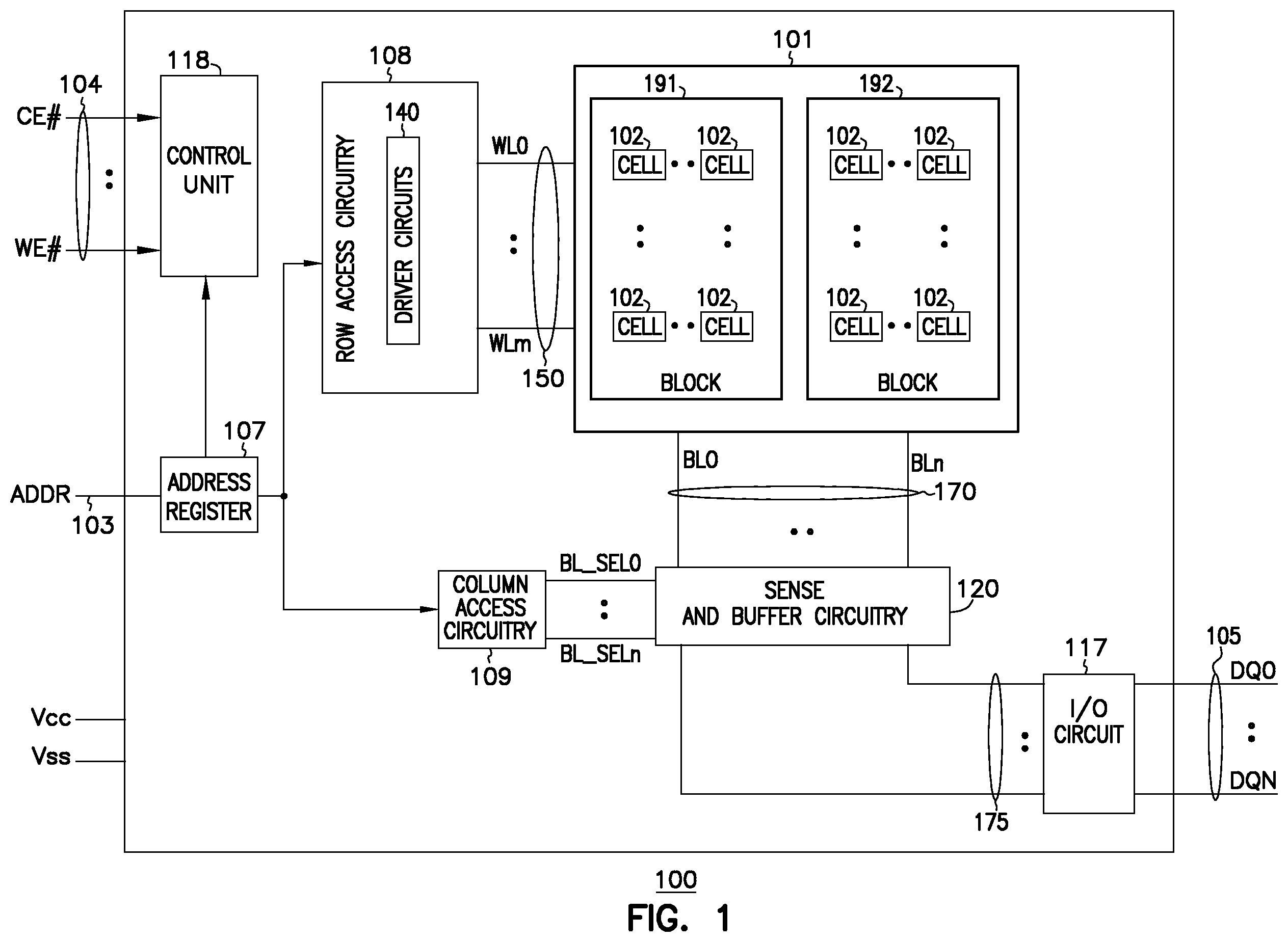 Patent US12568621 — Memory apparatus and methods including merged process for memory cell pillar and source structure — Figure 1