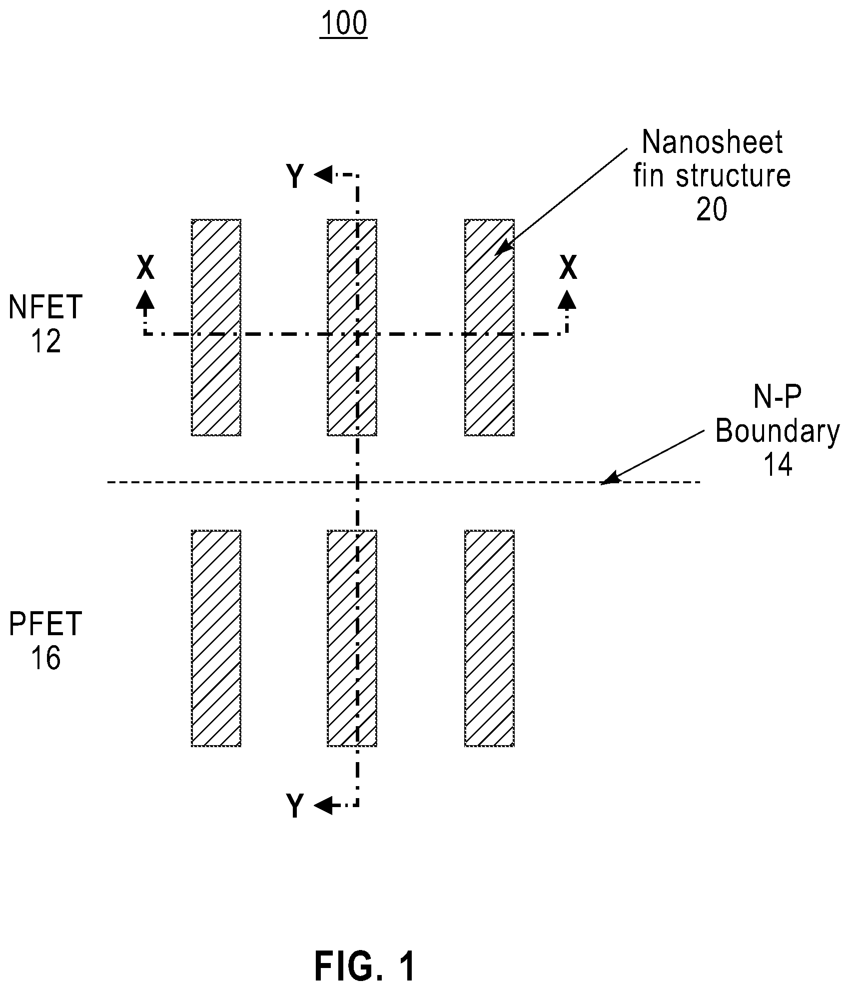 Patent US12568645 Figure 1 – Vertical field effect transistor with self-aligned backside trench epitaxy