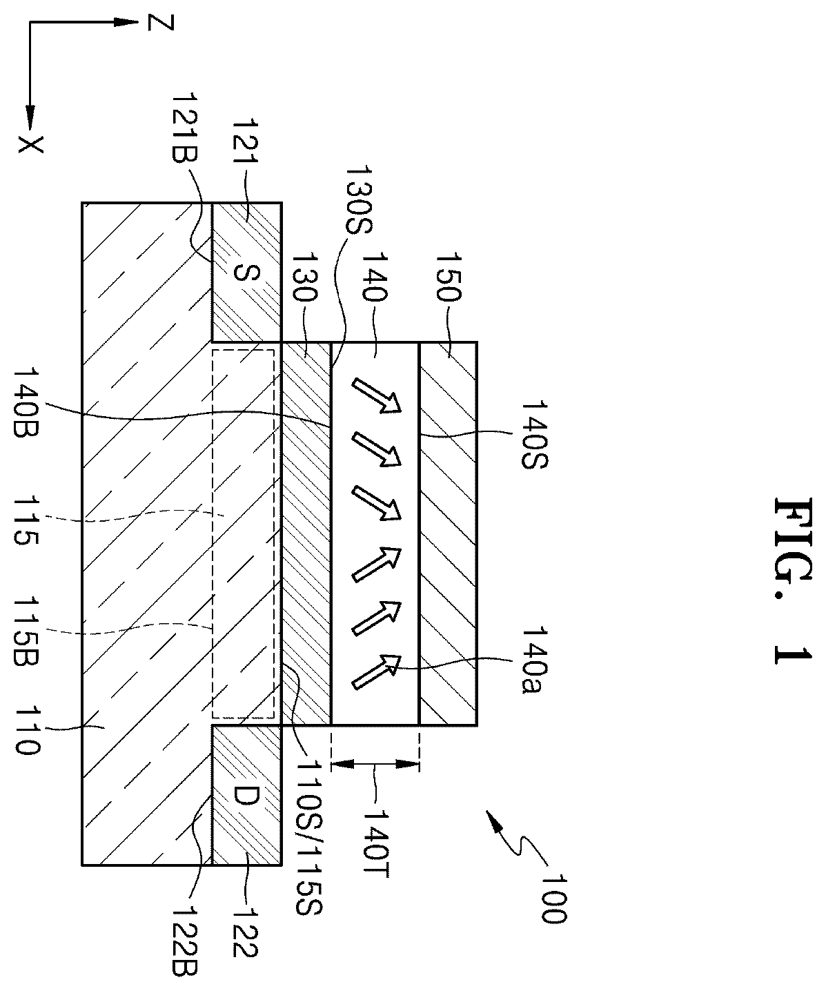 Patent US12568660 Figure 1 – Electronic devices and methods of manufacturing the same