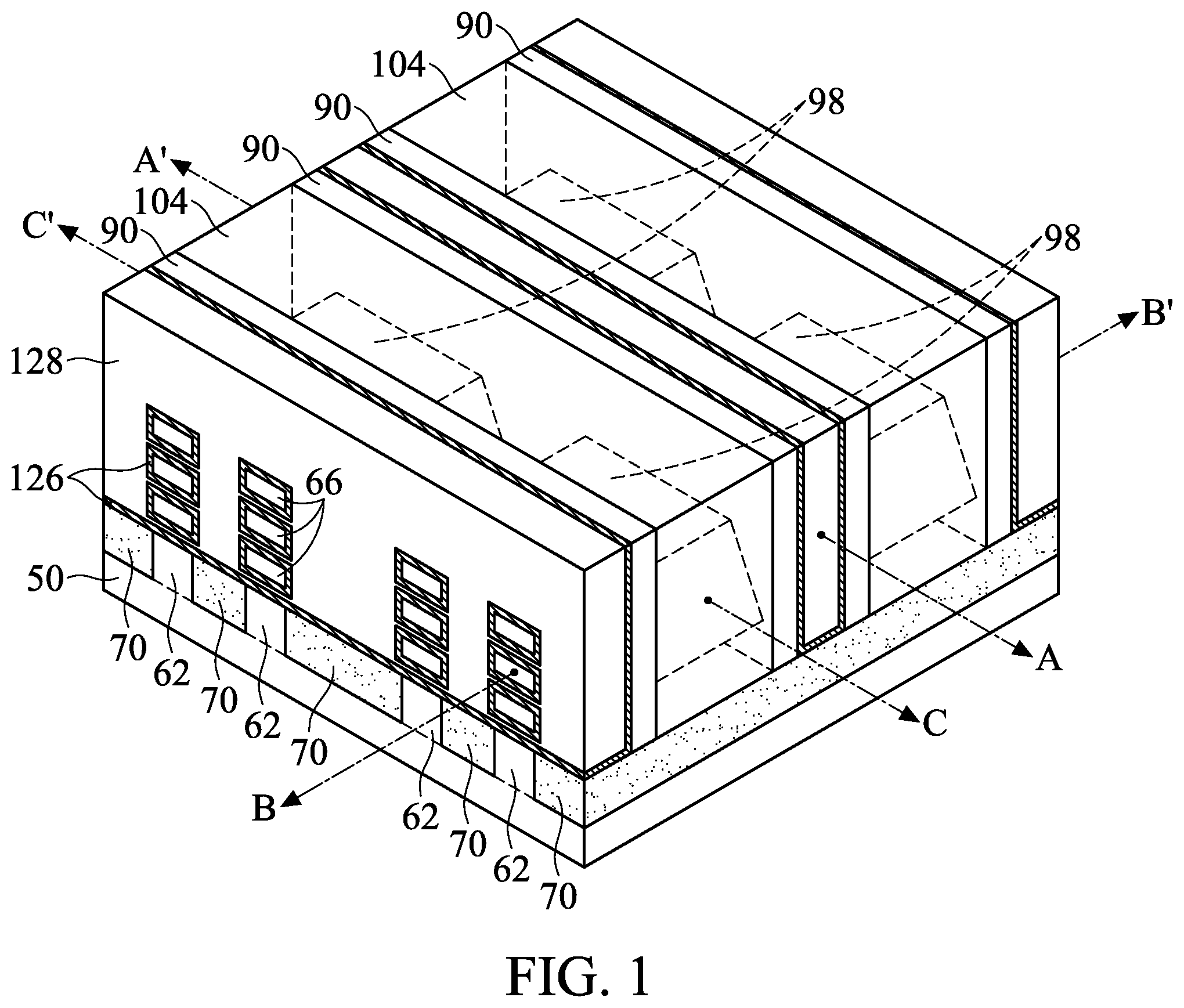 Patent US12568662 — Semiconductor devices and methods of forming the same — Figure 1