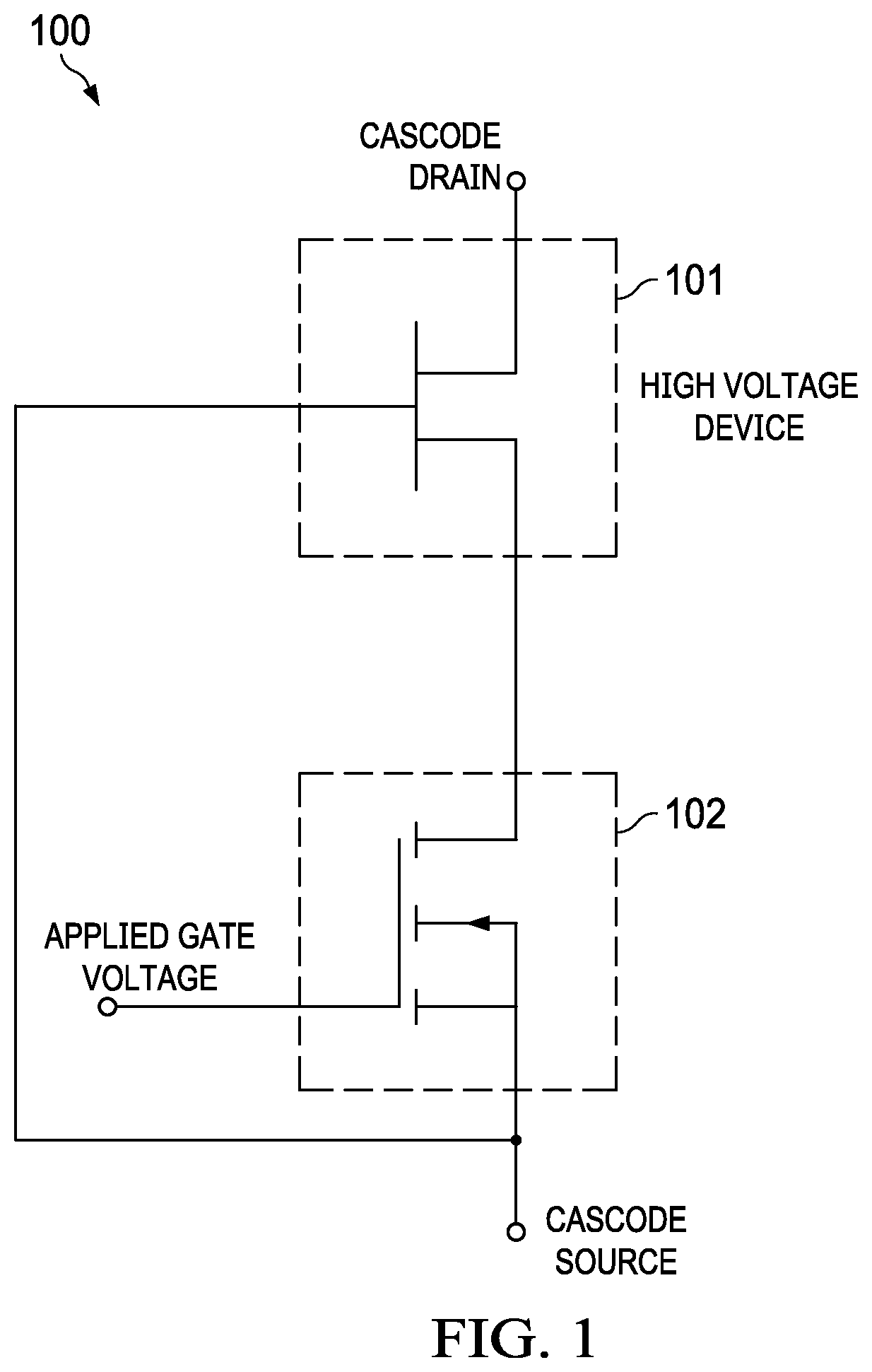 Patent US12568673 — Lateral surface gate vertical field effect transistor with adjustable output capacitance — Figure 1