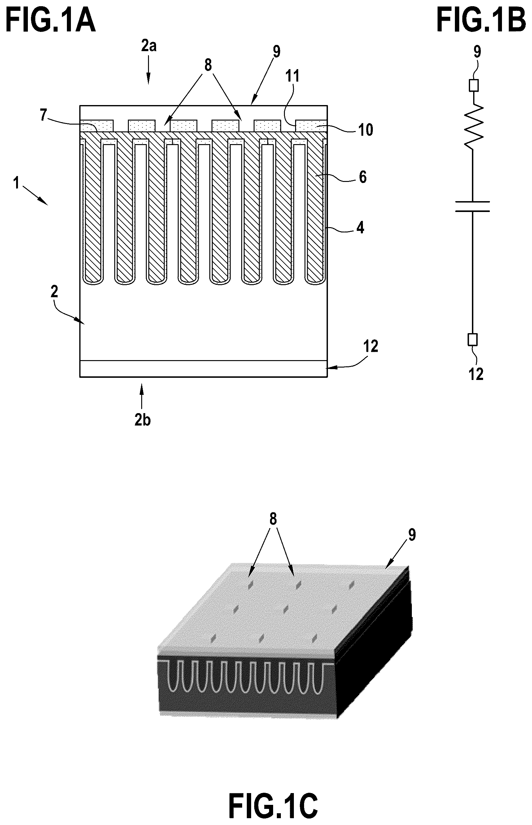 Patent US12568679 — Contact structures in RC-network components — Figure 1