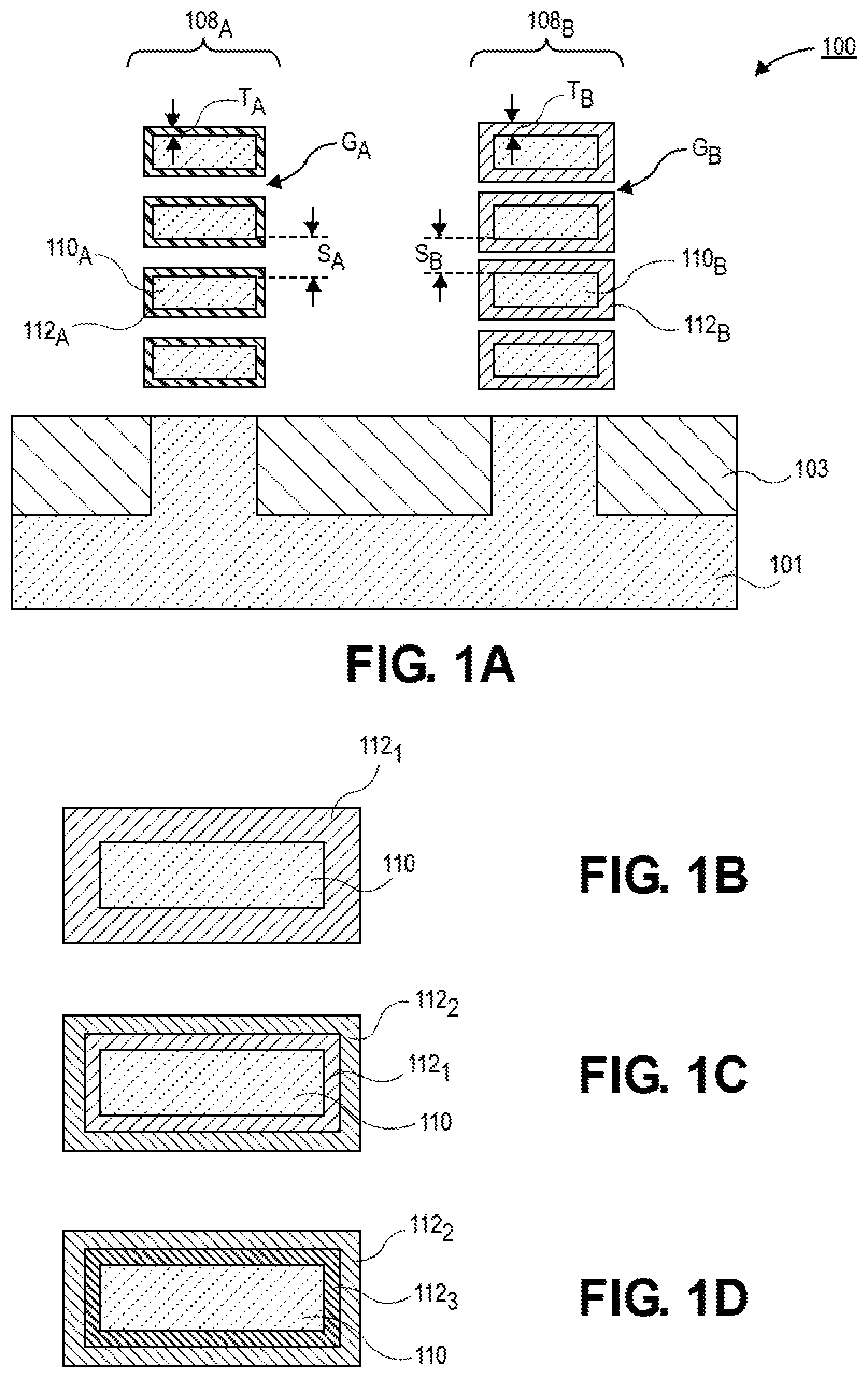 Patent US12568682 — Nanoribbon thick gate device with hybrid dielectric tuning for high breakdown and VT modulation — Figure 1