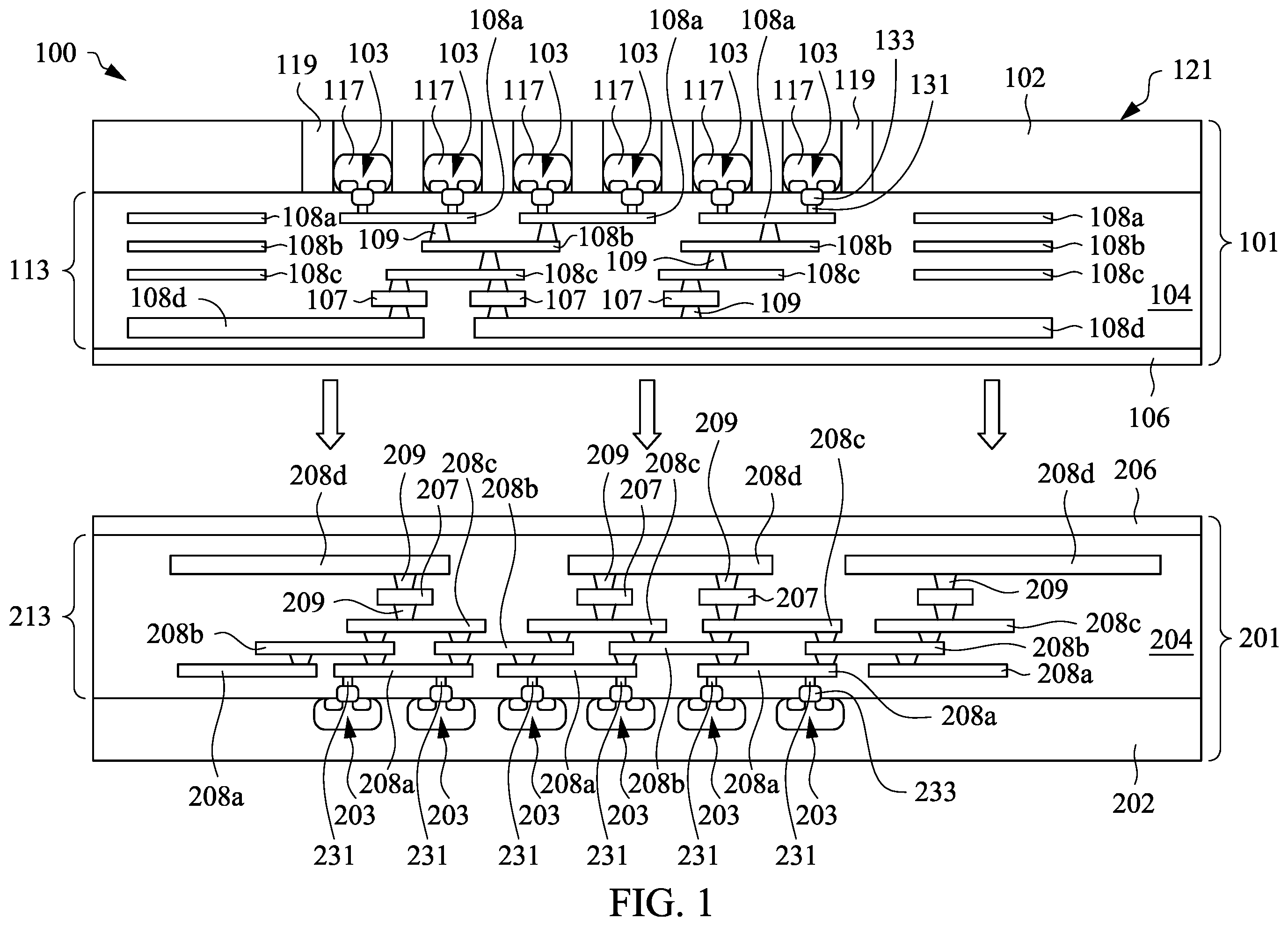 Patent US12568706 — Semiconductor device including image sensor and methods of forming the same — Figure 1