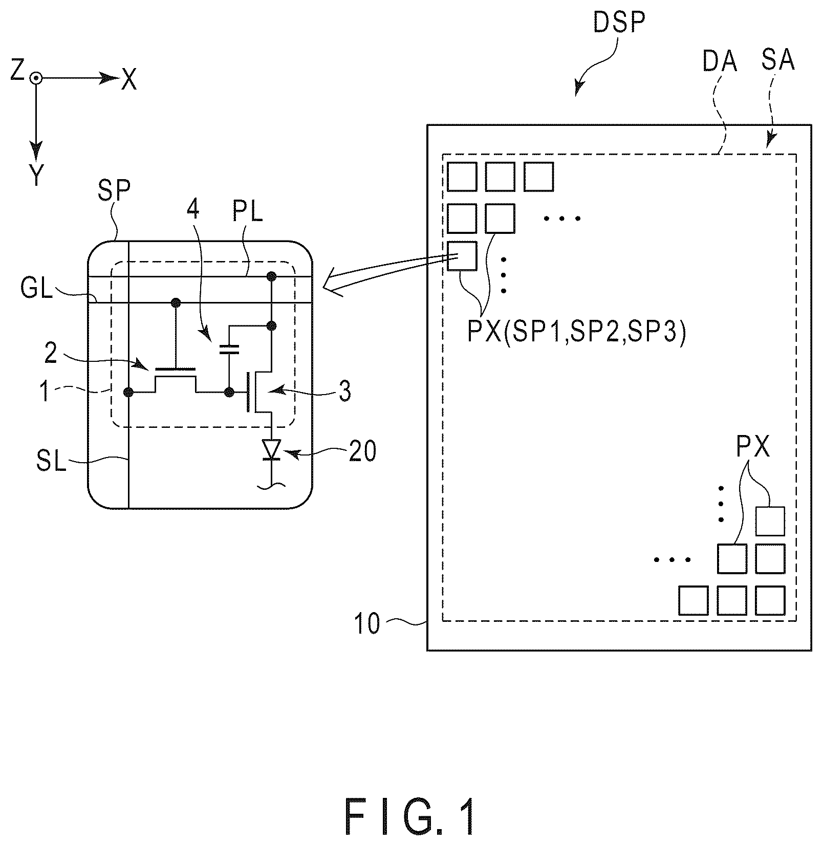 Patent US12568748 — Display device — Figure 1