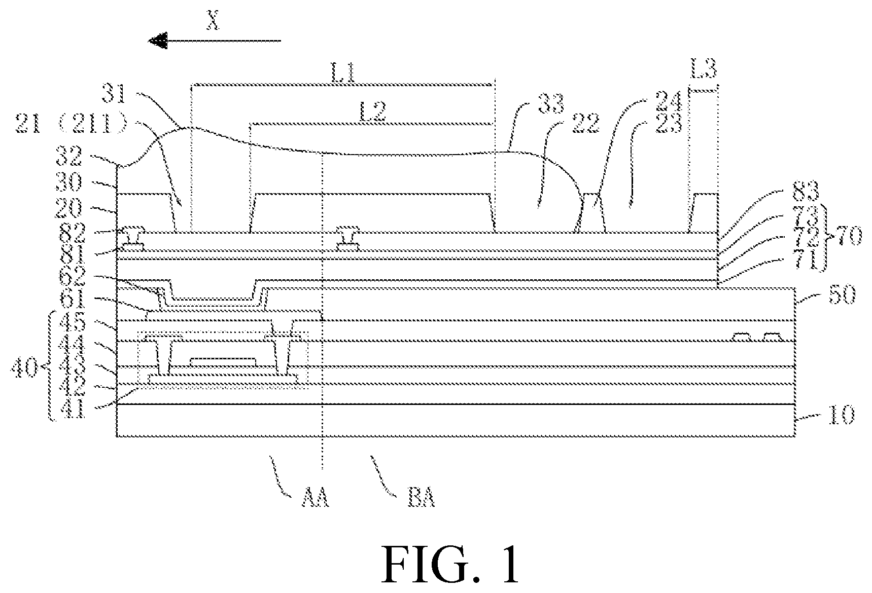 Patent US12568750 — Display panel and display device — Figure 1