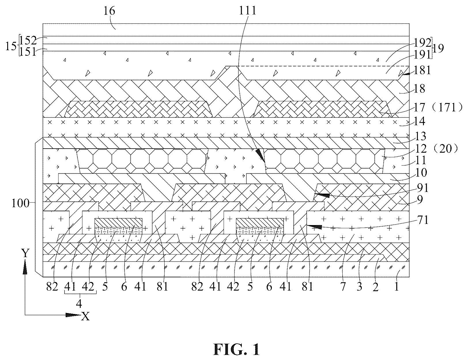 Patent US12568751 Figure 1 – Display panel and display device